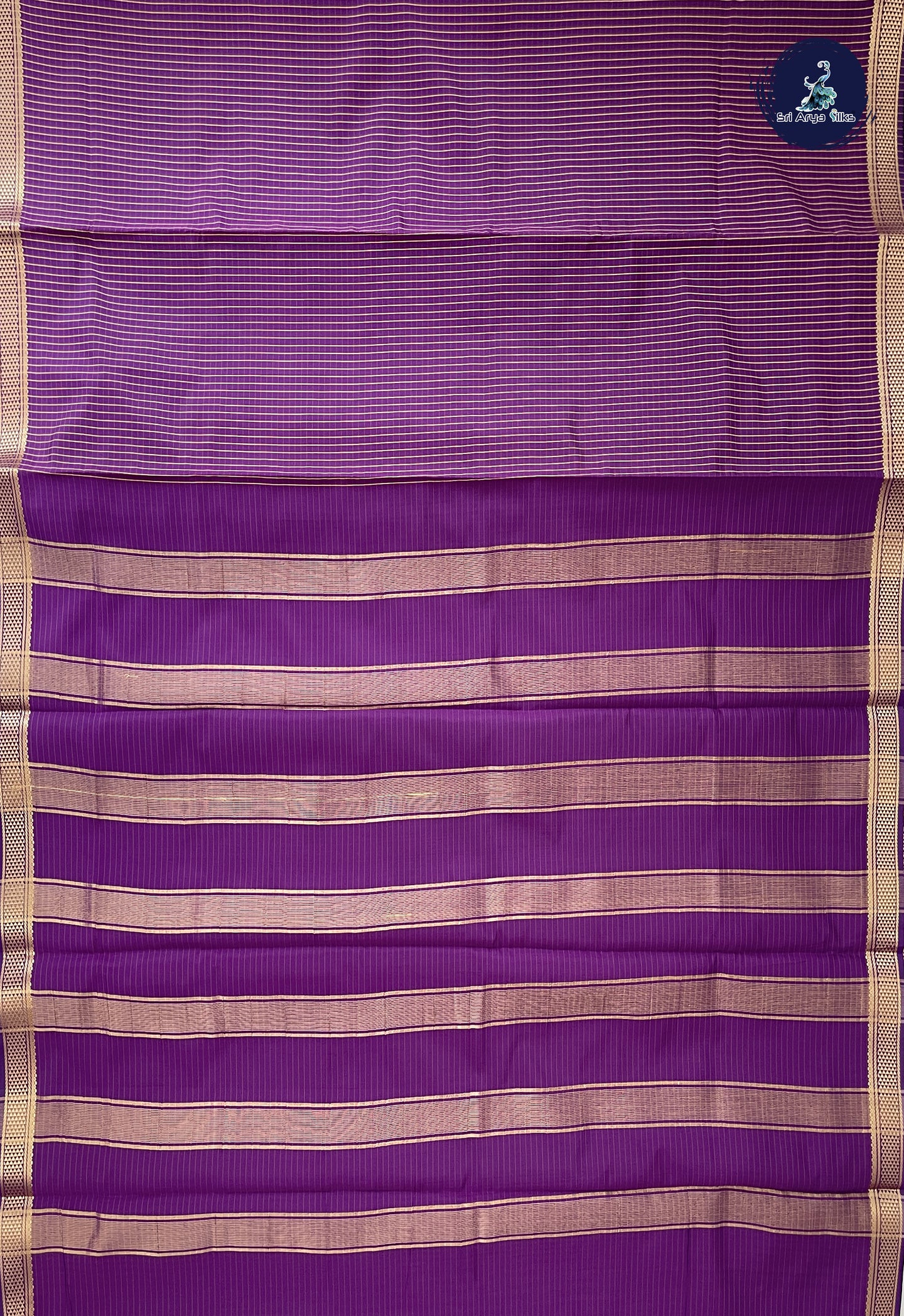 Jamun Madisar Semi Silk Saree With Checked Pattern