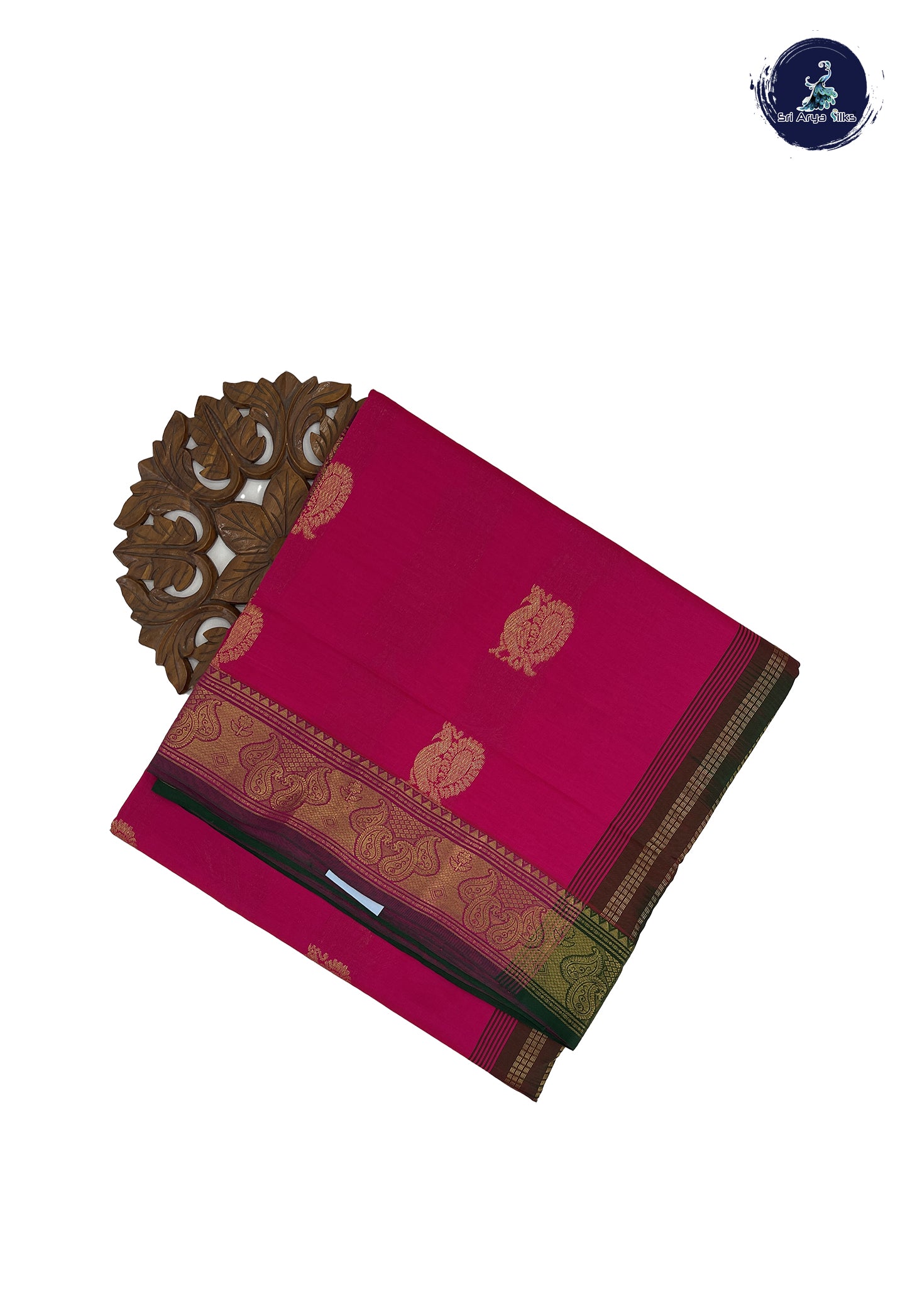 Pink Madisar Semi Silk Cotton Saree With Zari Buttas Pattern