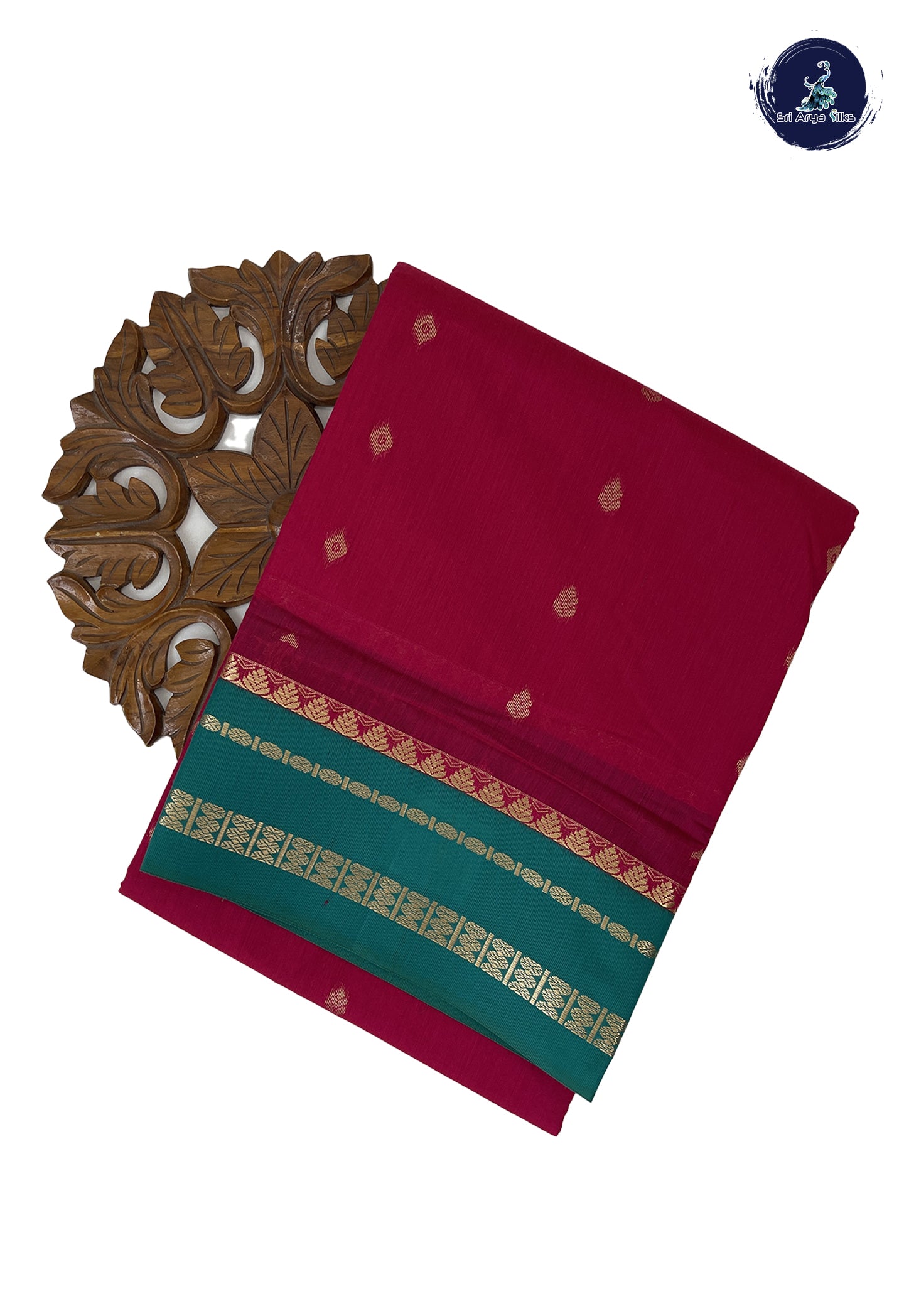 Pink Madisar Semi Silk Cotton Saree With Zari Buttas Pattern