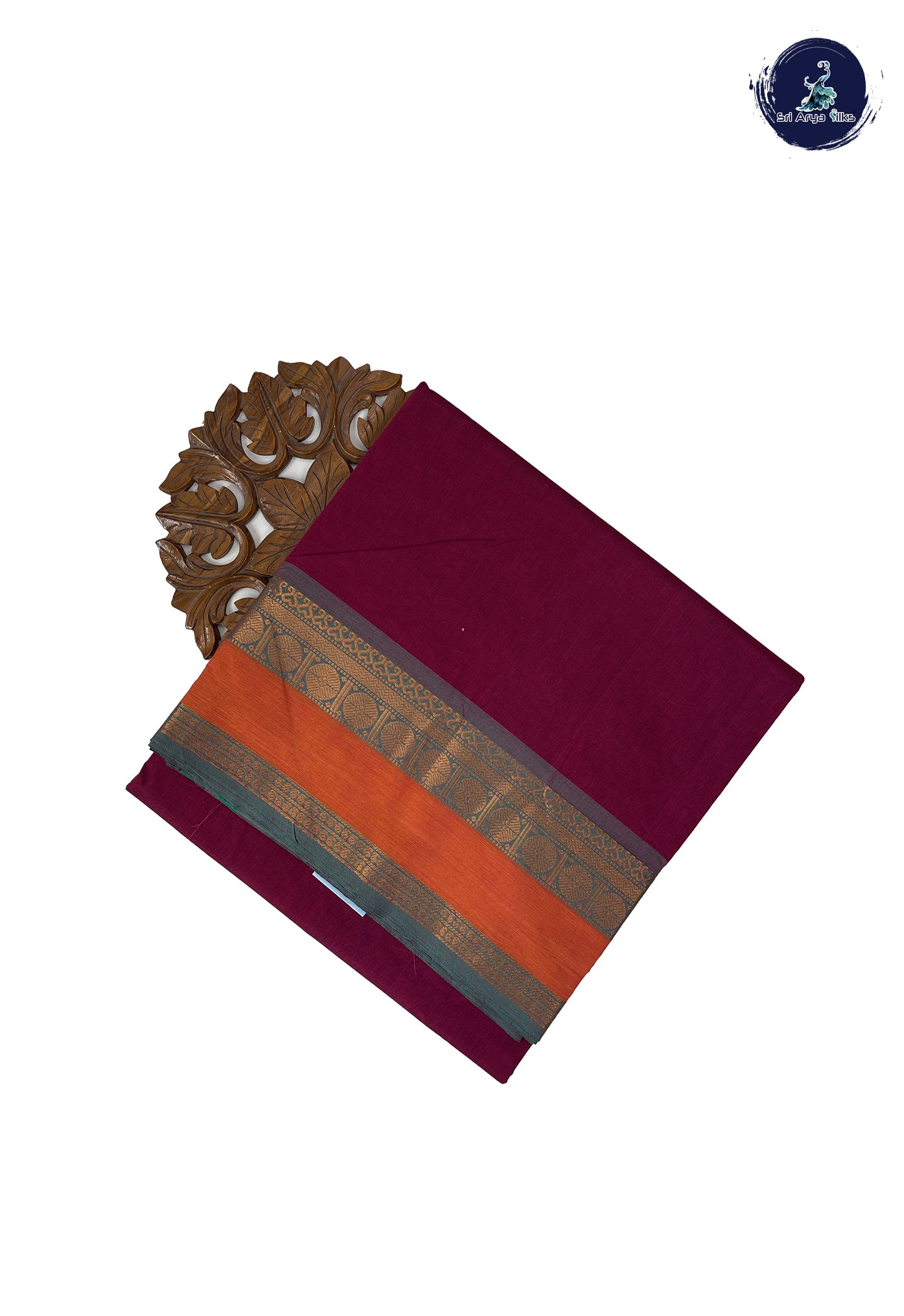 Arakku 10 Yards Madisar Cotton Saree With Plain Pattern