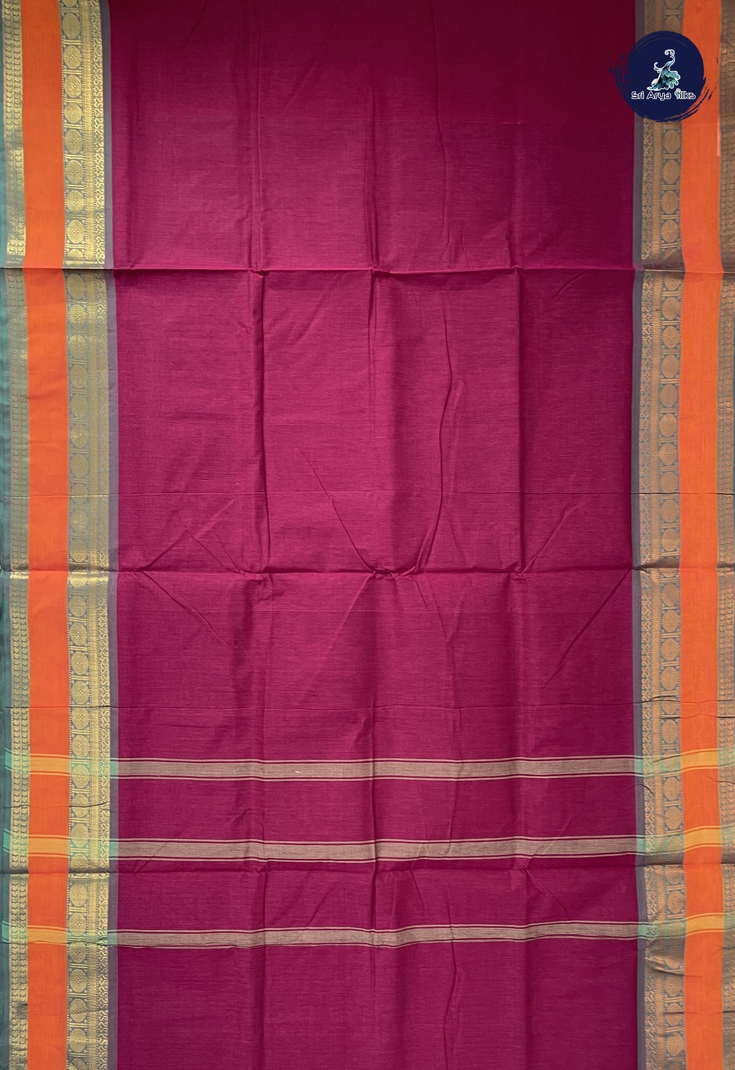 Arakku 10 Yards Madisar Cotton Saree With Plain Pattern