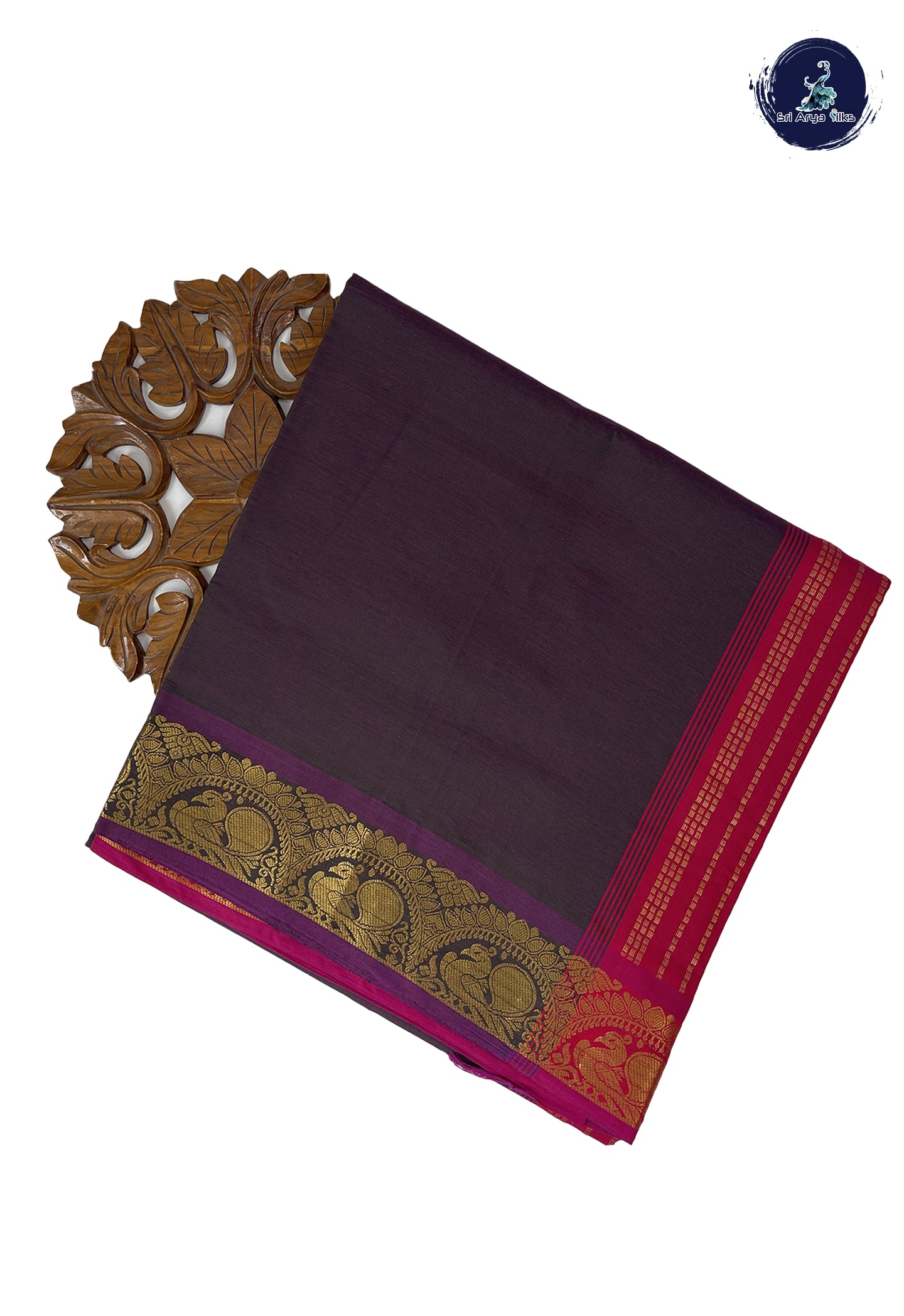 Dual Tone Green Madisar Semi Silk Cotton Saree With Plain Pattern