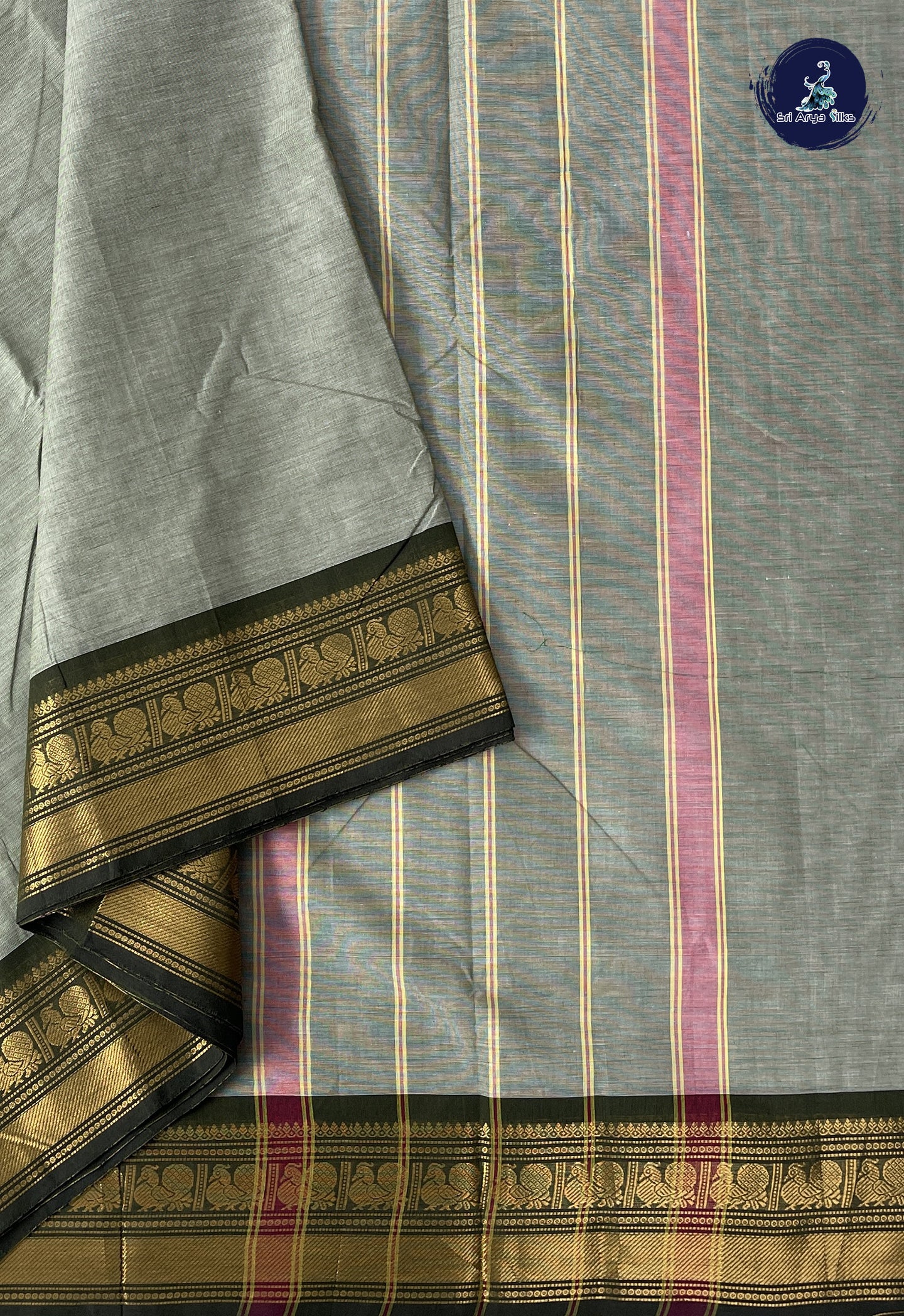 Pastel Shade 10.5 Yards Madisar Saree With Plain Pattern