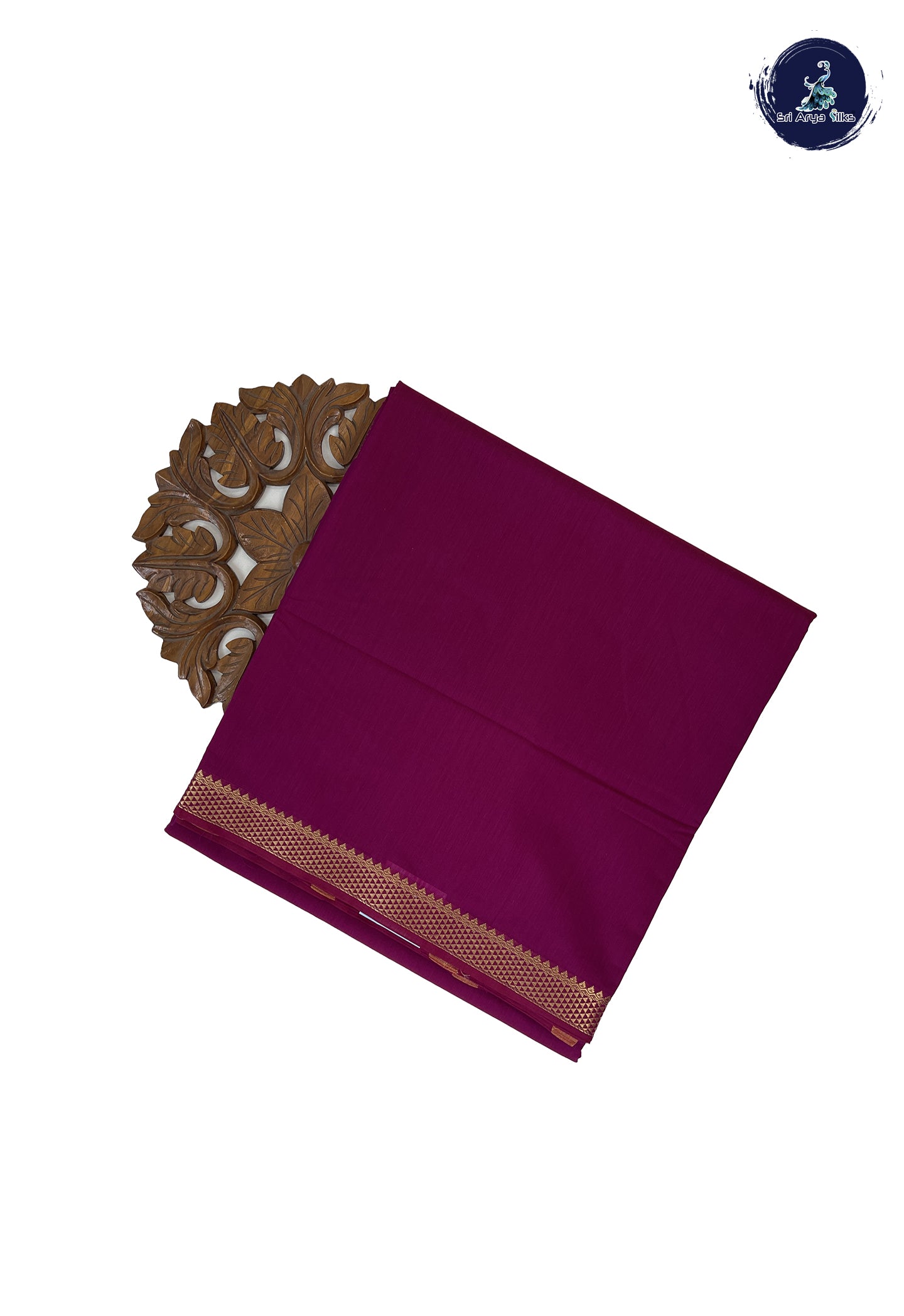 BeetRoot Shade Madisar Semi Silk Cotton Saree With Plain Pattern