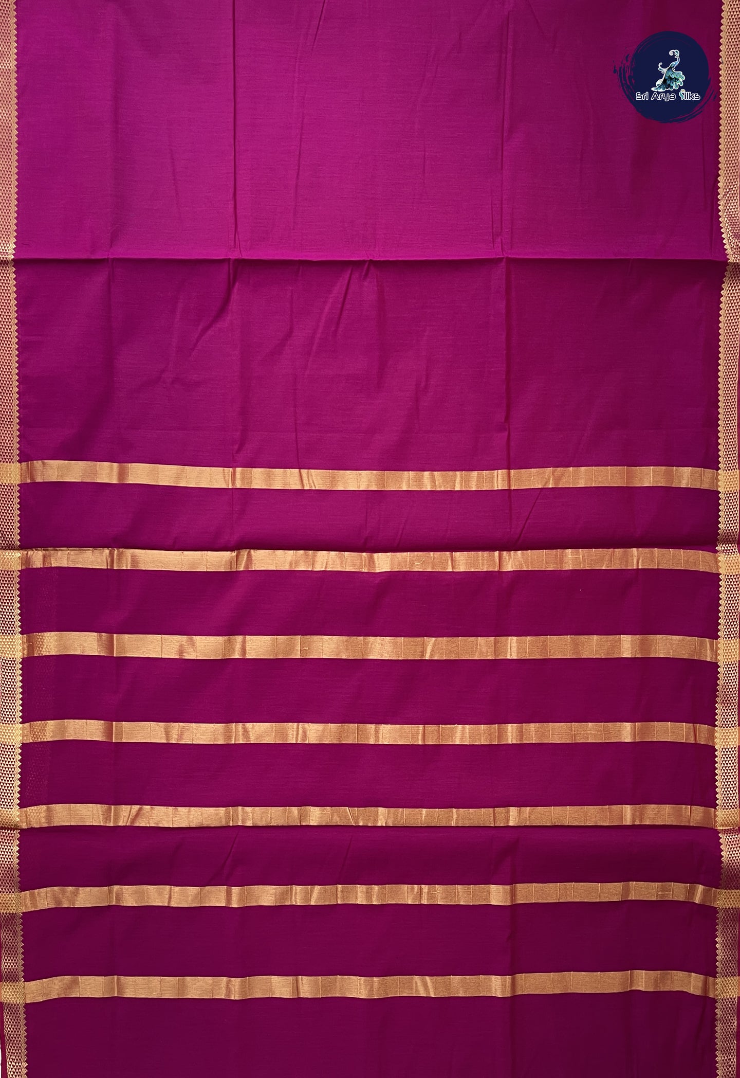 BeetRoot Shade Madisar Semi Silk Cotton Saree With Plain Pattern