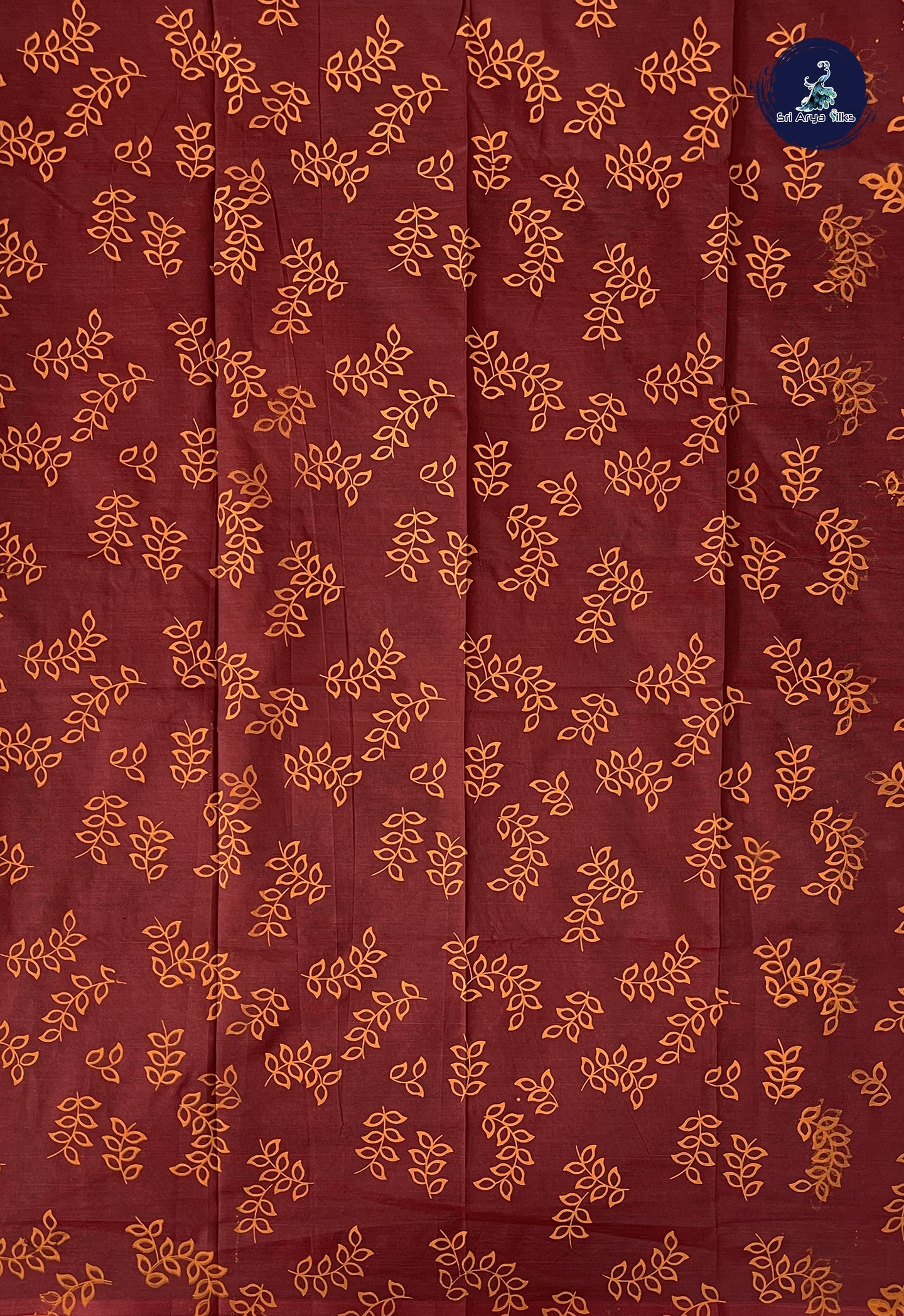 Orange Madisar Semi Silk Cotton Saree With Printed Pattern