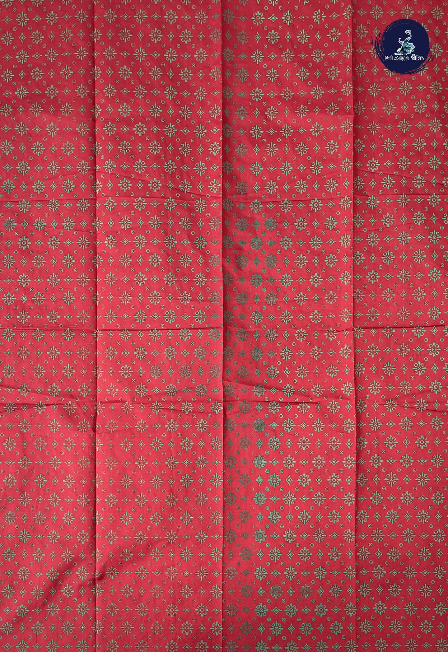 Dual Tone Mehendi Green Madisar Semi Silk Cotton Saree With Printed Pattern