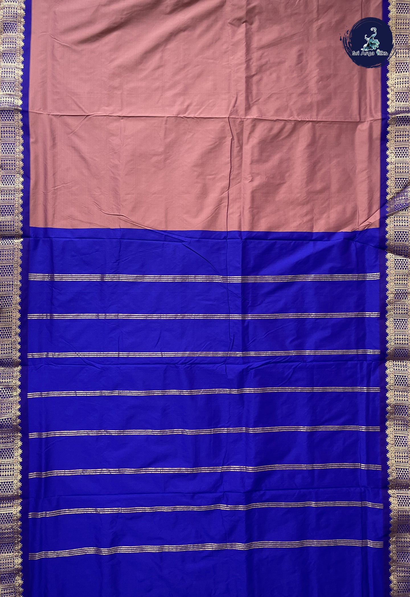 Mauve 10 Yards Semi Silk With Plain Pattern