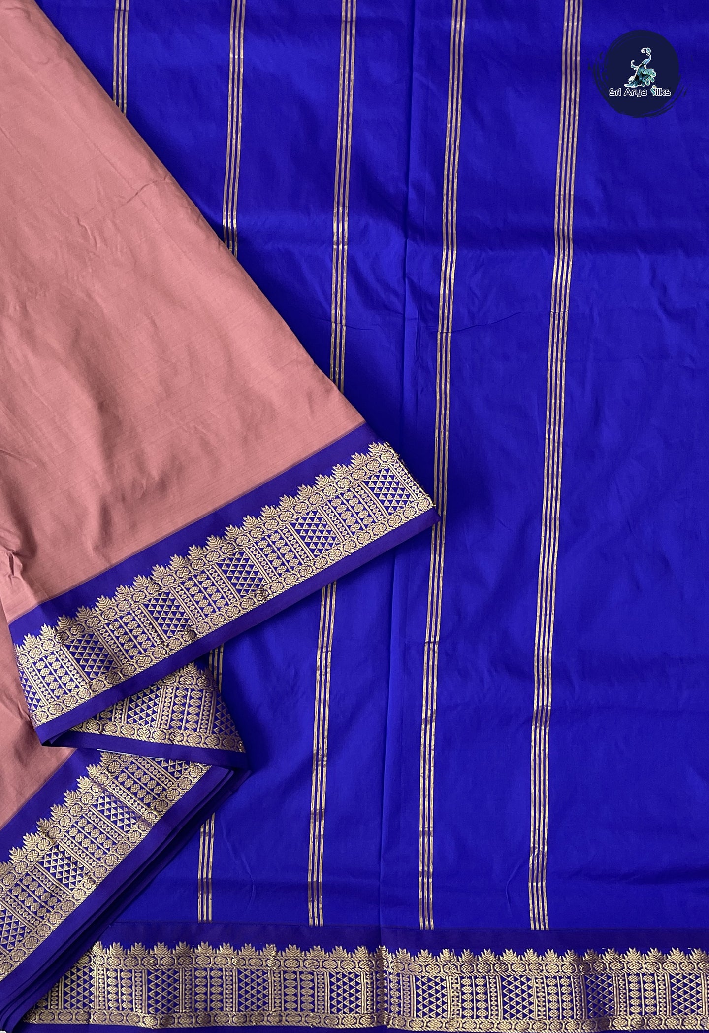 Mauve 10 Yards Semi Silk With Plain Pattern