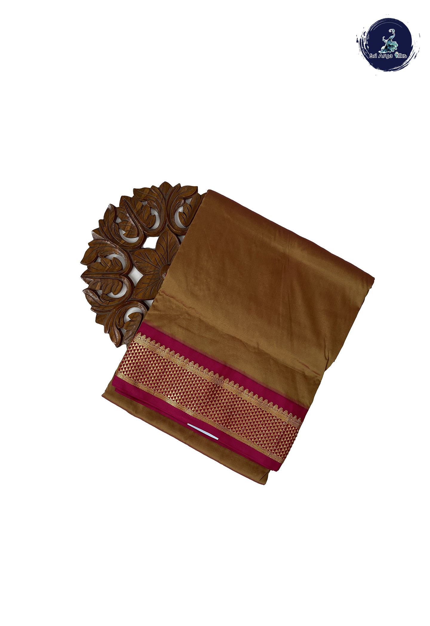 Golden Mustard 10 Yards Semi Silk With Plain Pattern