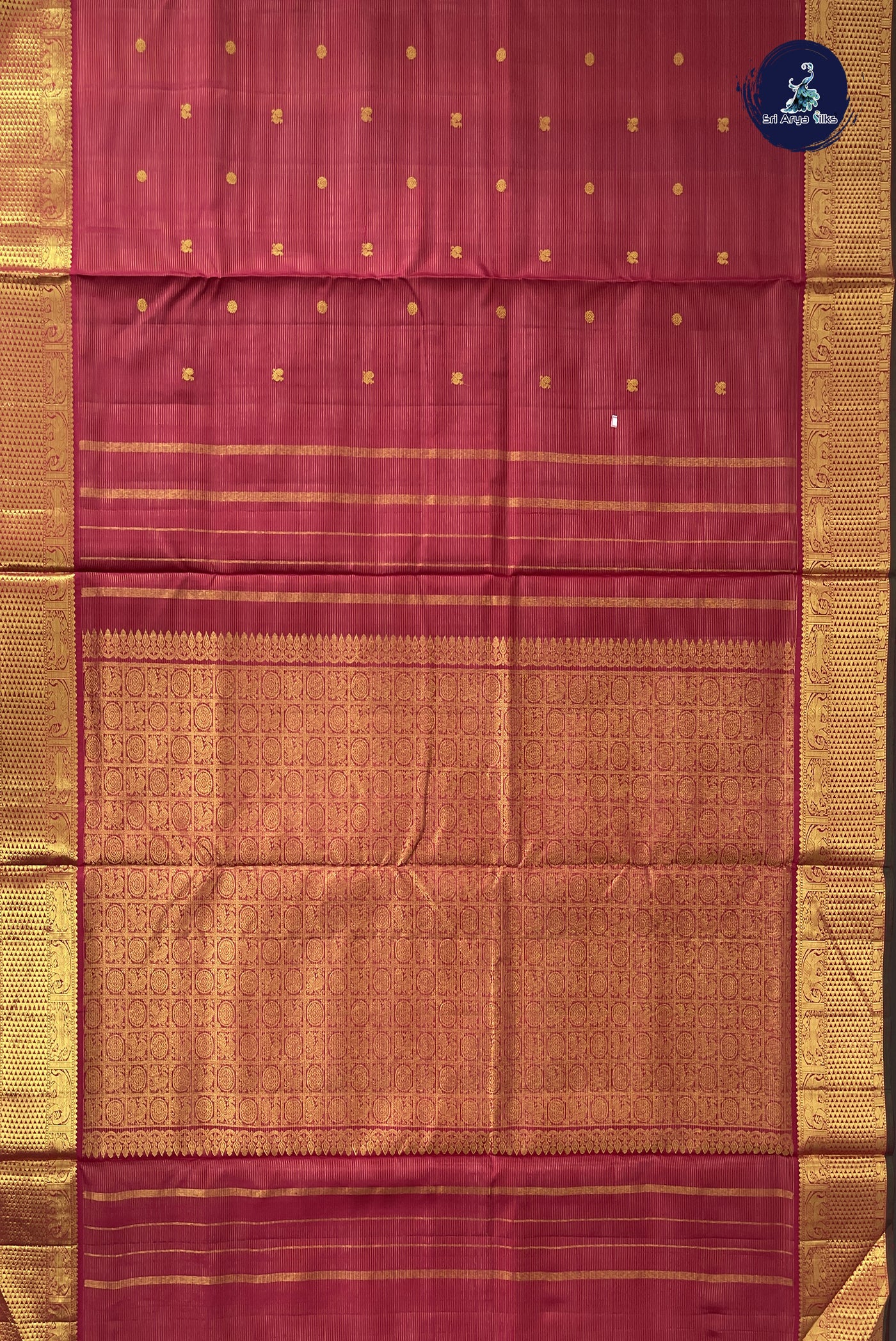Arakku Madisar 10 Yards Silk Saree With Vaira Oosi Pattern