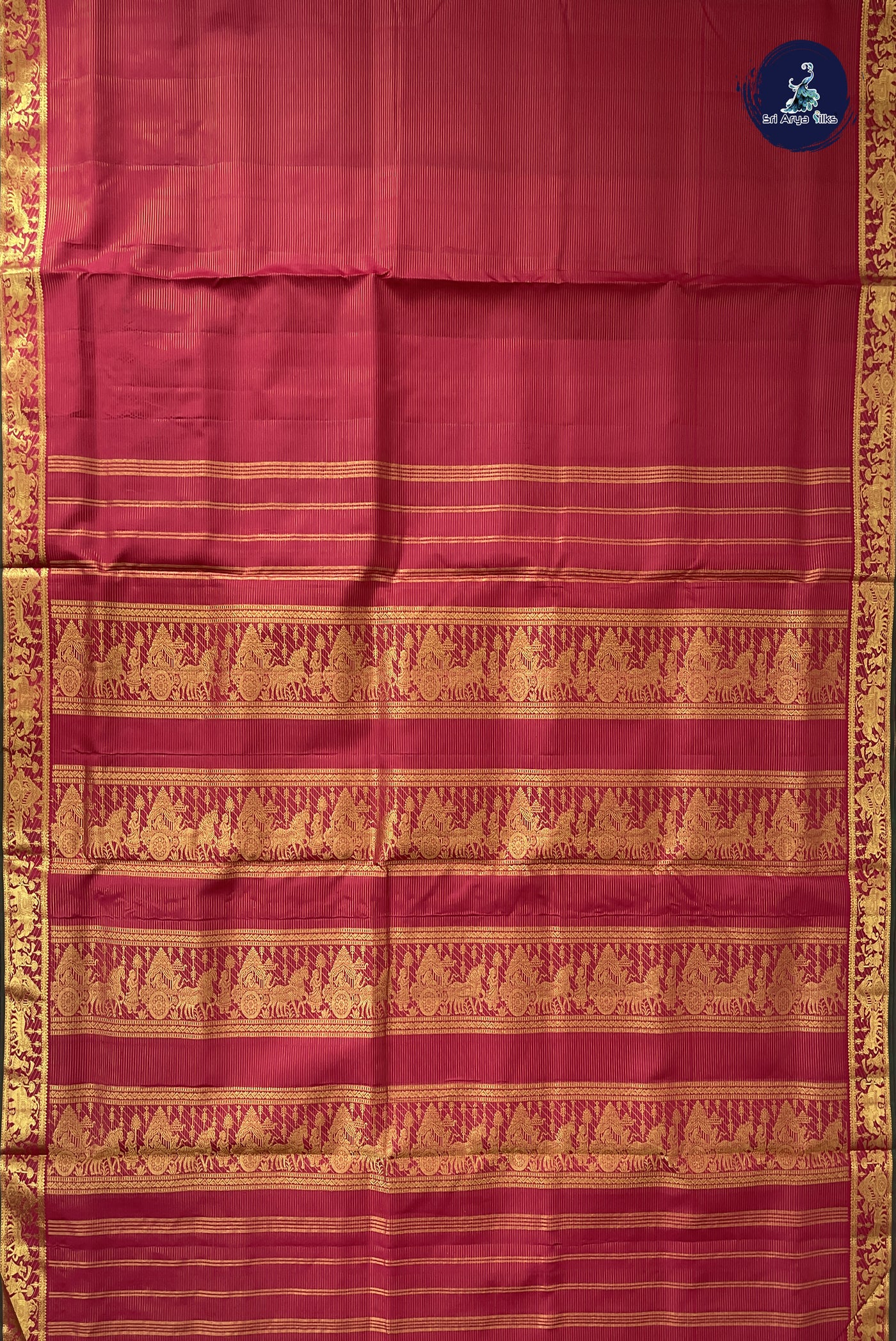 Arakku Madisar 10 Yards Silk Saree With Vaira Oosi Pattern