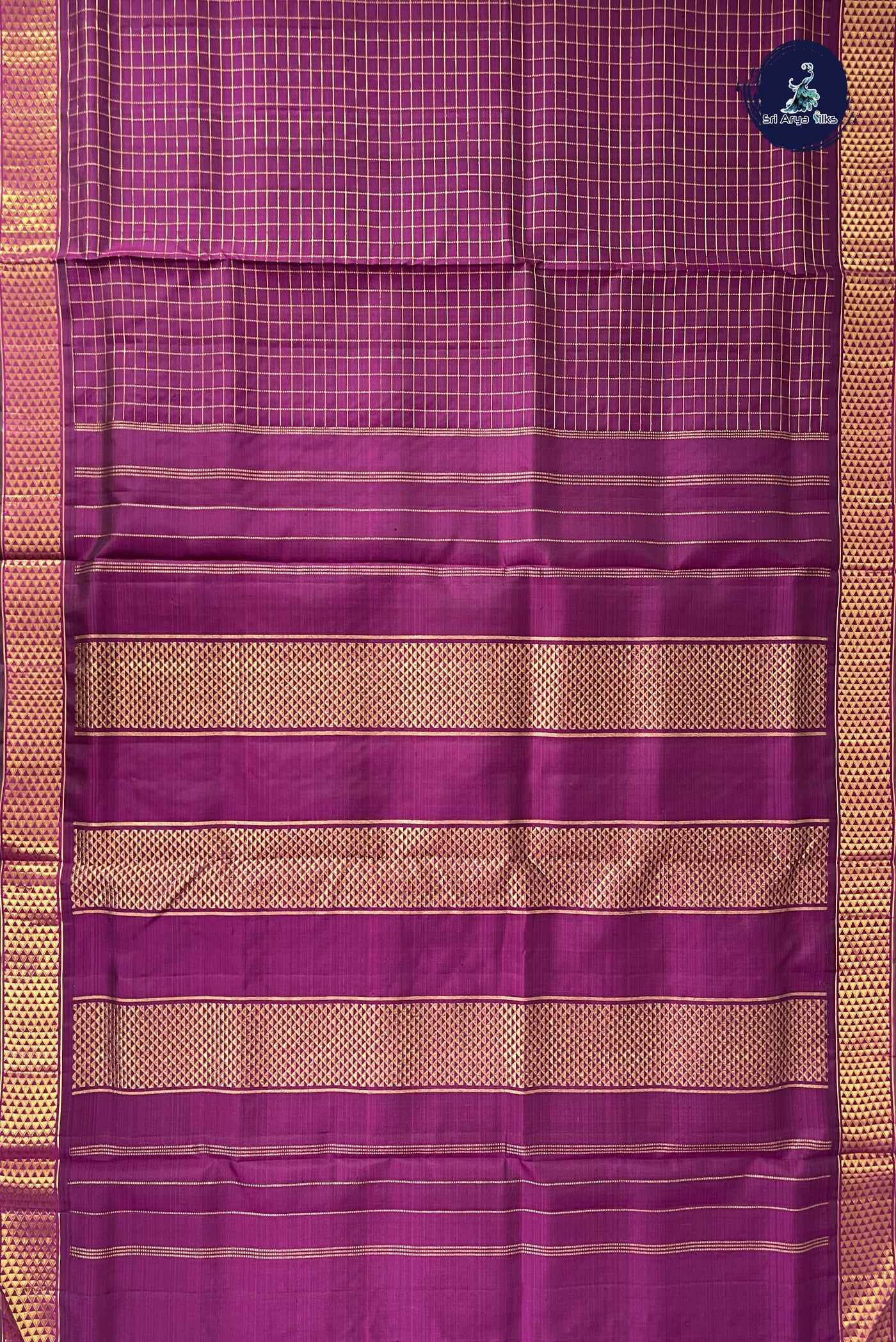 BeetRoot Shade Madisar 10 Yards Silk Saree With Zari Checked Pattern