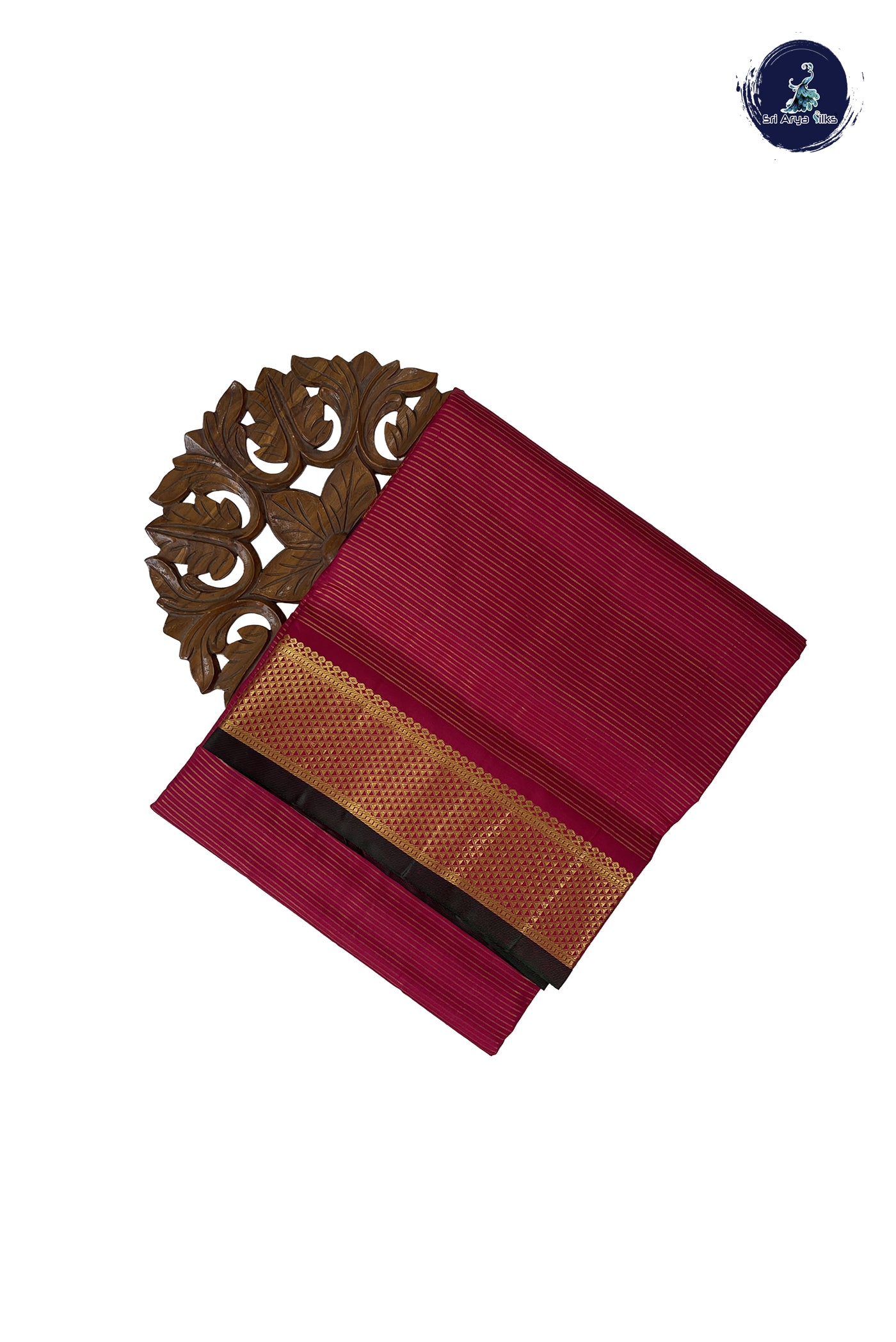 Reddish Pink Madisar 10 Yards Silk Saree With Vaira Oosi Pattern