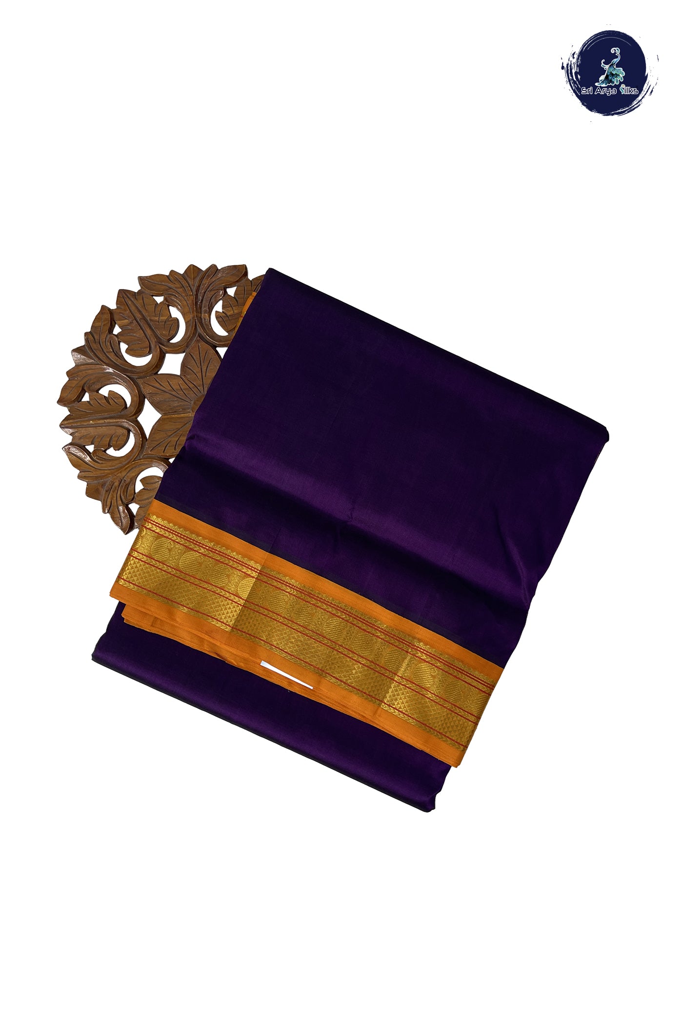Jamun 10 Yards Silk Cotton Saree With Plain Pattern