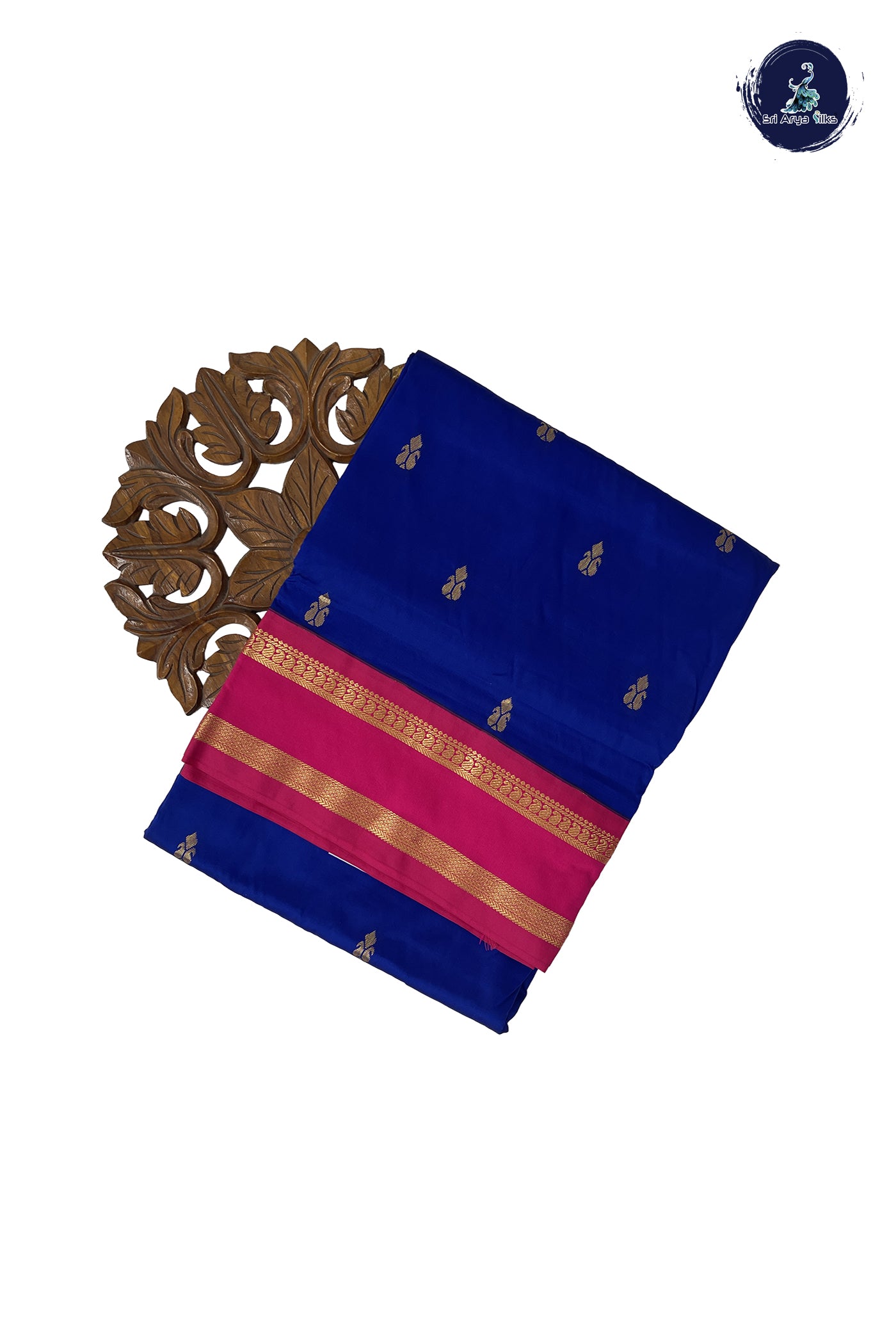 Blue Madisar Semi Silk Saree With Zari Buttas Pattern