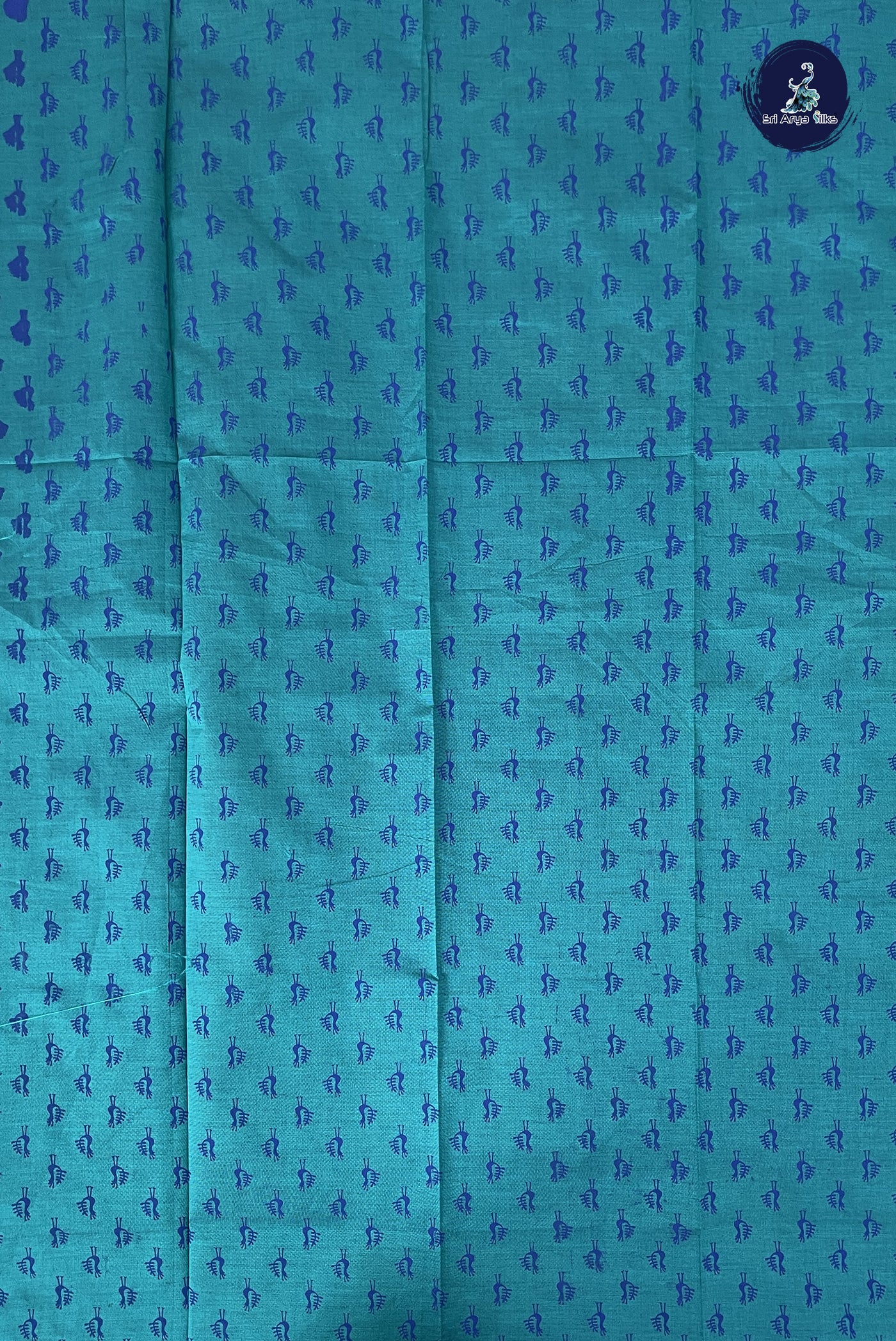 Royal Blue Madisar Semi Silk Cotton Saree With Printed Pattern
