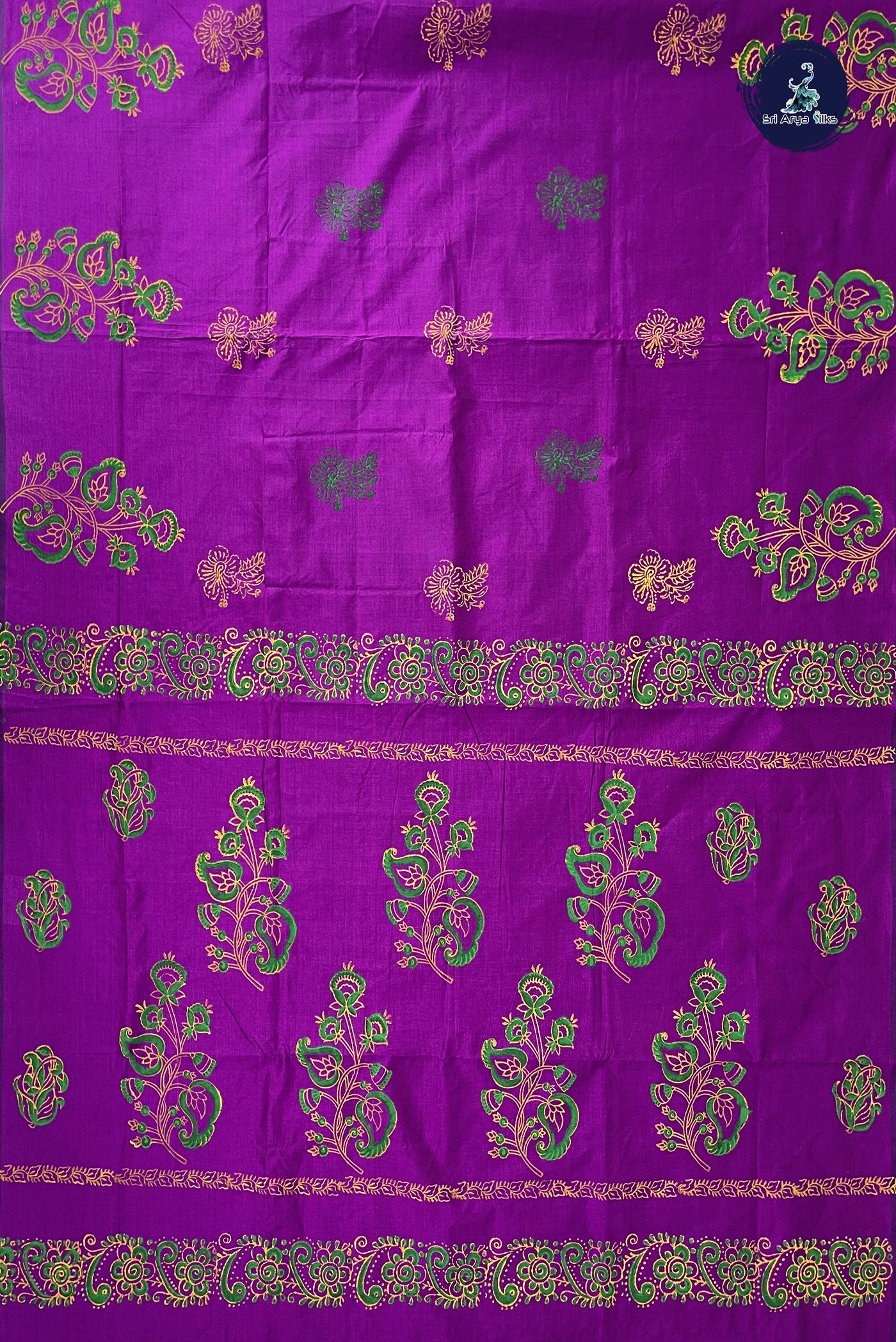 Vadamalli Madisar Semi Silk Cotton Saree With Printed Pattern