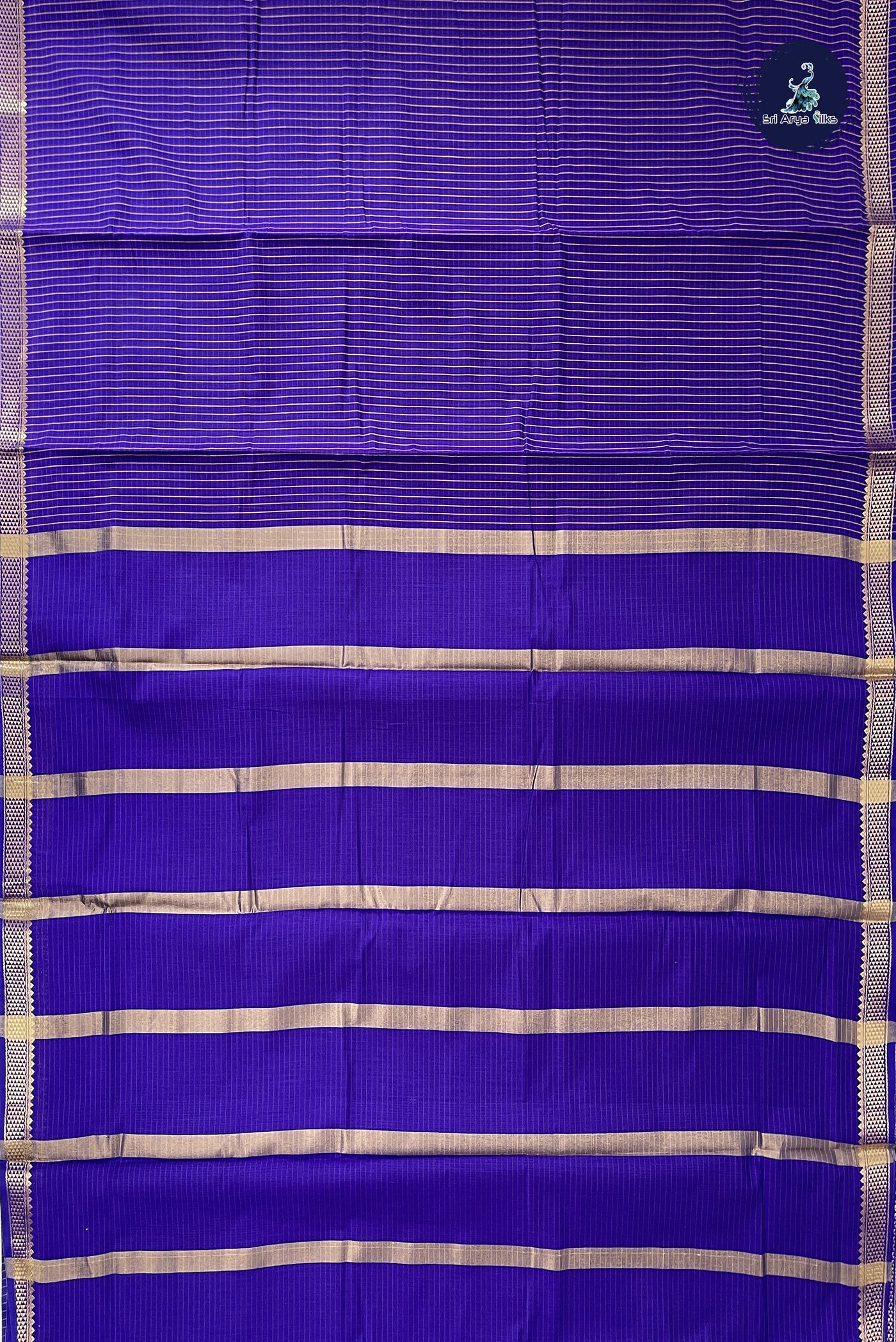 Violet Madisar Semi Silk Cotton Saree With Checked Pattern
