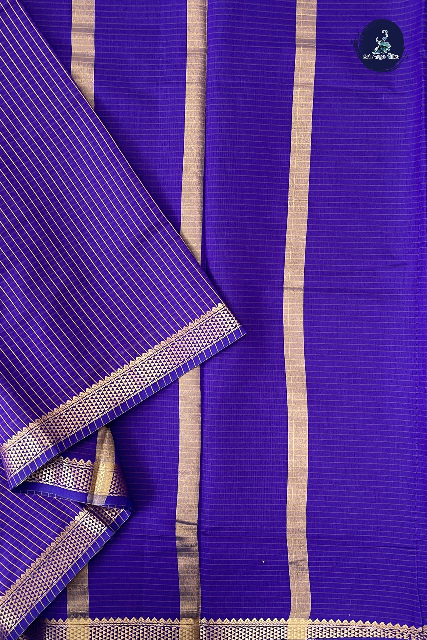 Violet Madisar Semi Silk Cotton Saree With Checked Pattern