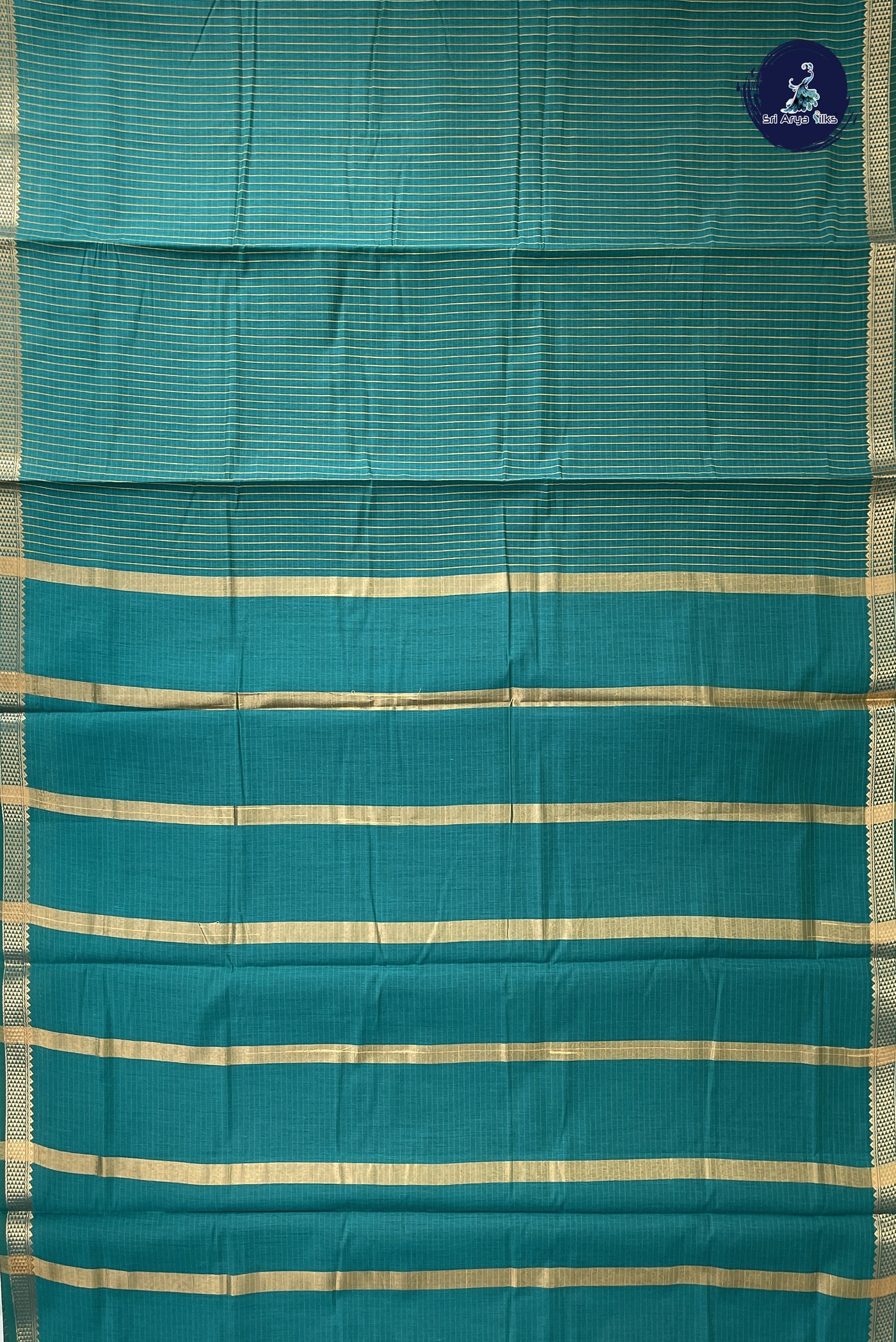 Green Madisar Semi Silk Cotton Saree With Checked Pattern