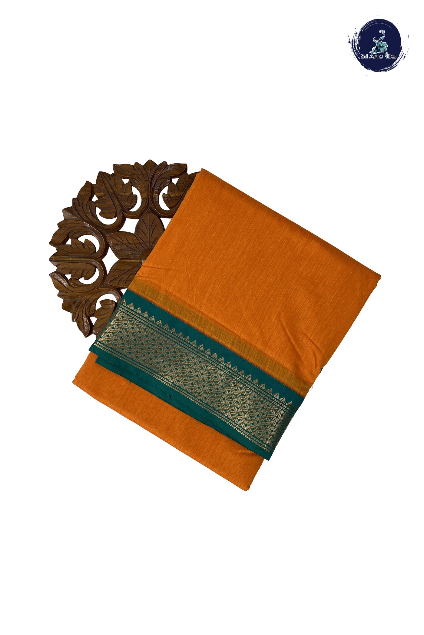 Yellow Madisar Semi Silk Cotton Saree With Plain Pattern