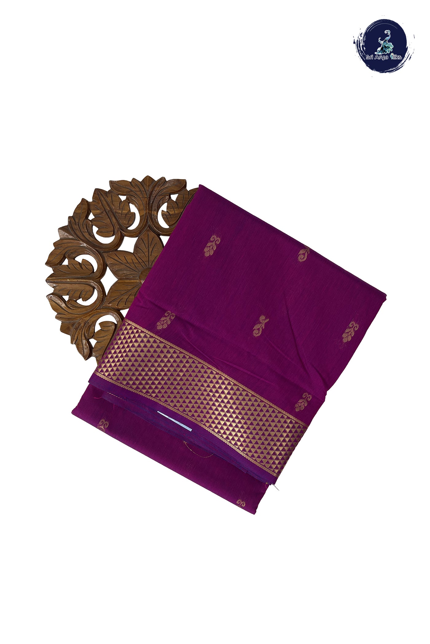 BeetRoot Shade Madisar Semi Silk Cotton Saree With Zari Buttas Pattern
