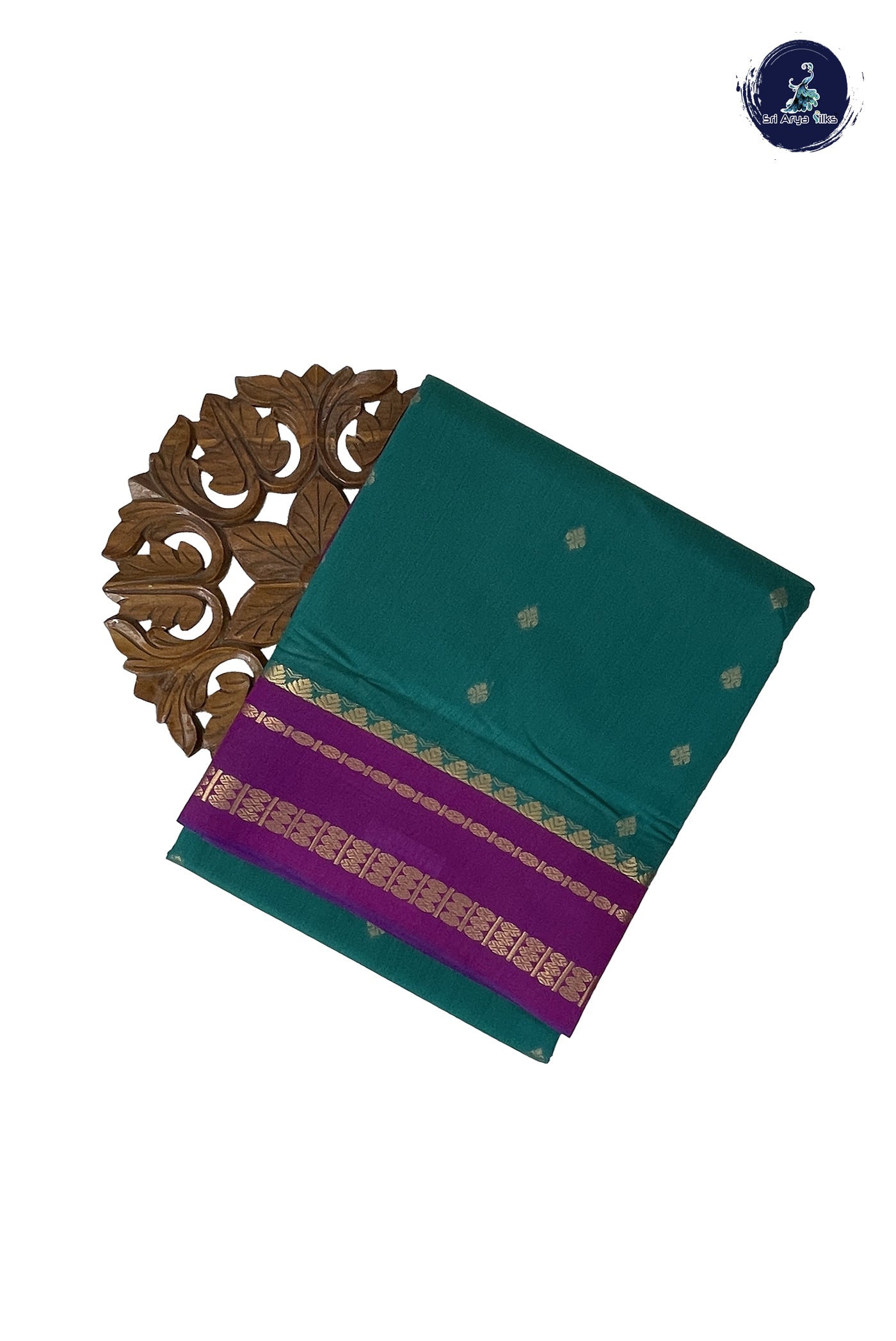 Green Madisar Semi Silk Cotton Saree With Zari Buttas Pattern