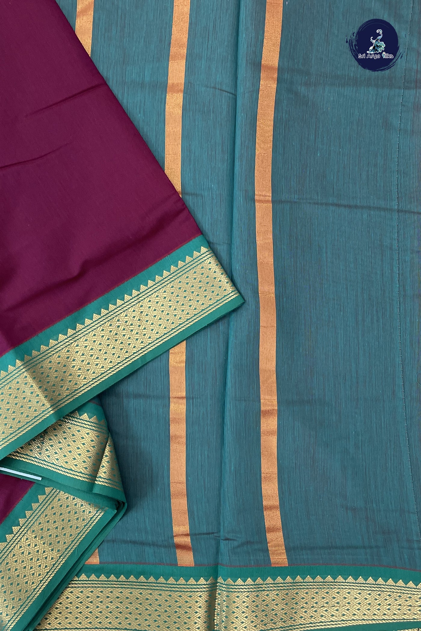 Snuf Madisar Semi Silk Cotton Saree With Plain Pattern