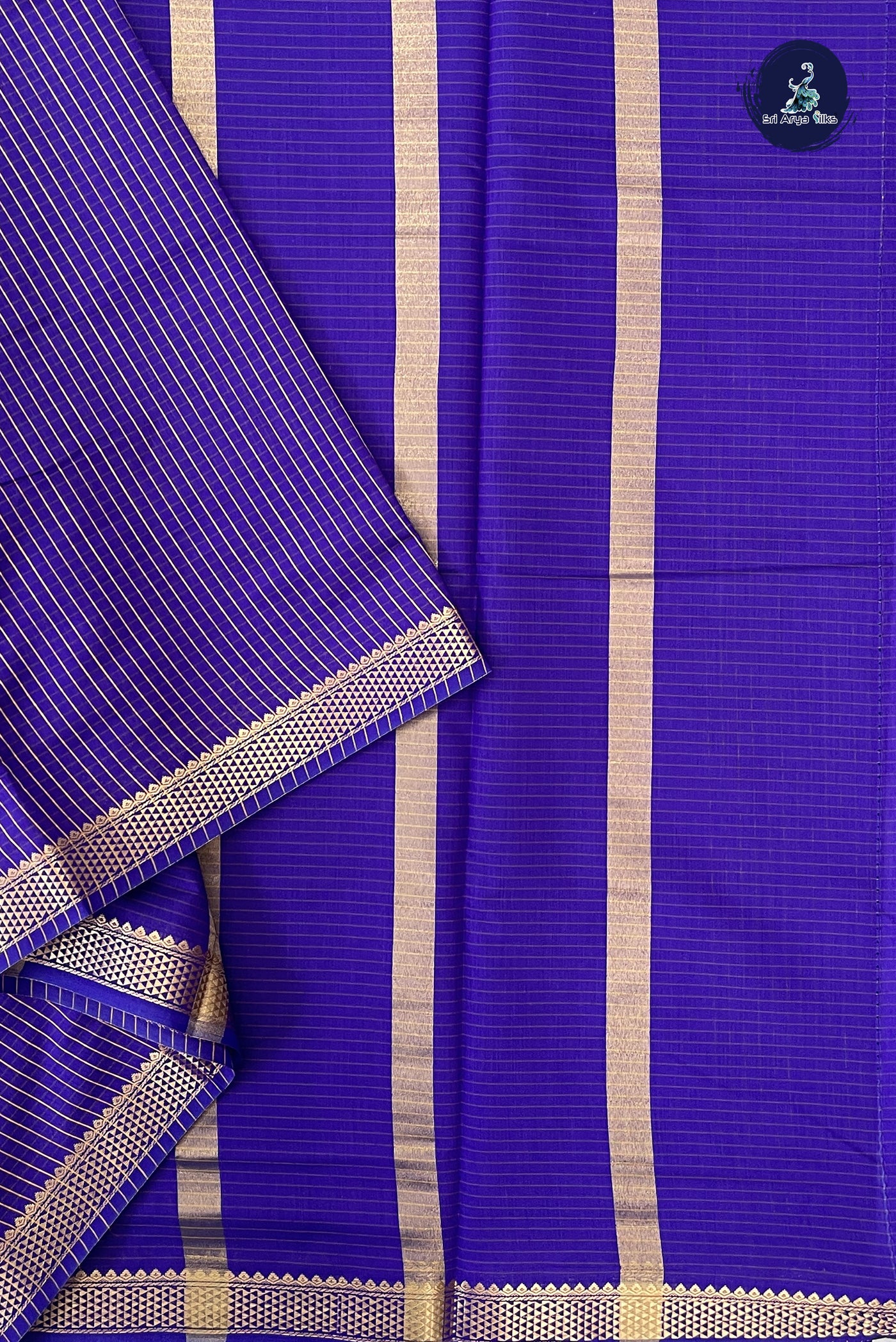 Violet Madisar Semi Silk Cotton Saree With Checked Pattern