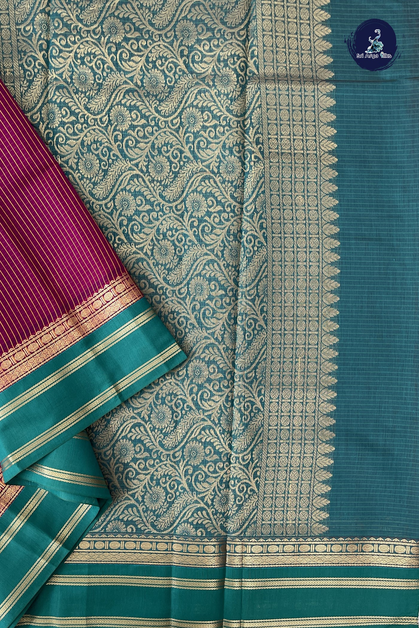 Vadamalli Madisar Semi Silk Cotton Saree With Checked Pattern