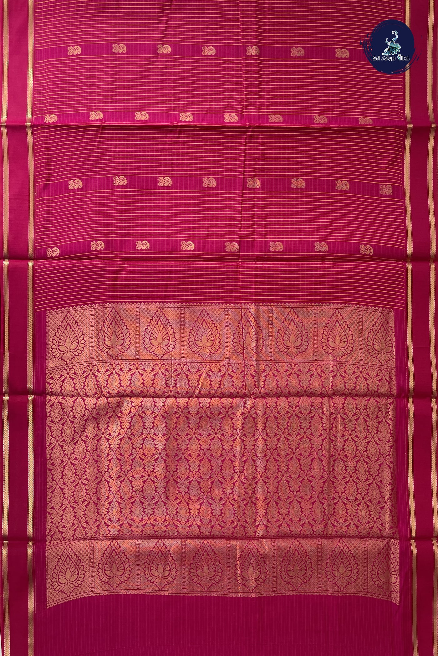 Pink Madisar Semi Silk Cotton Saree With Checked Pattern