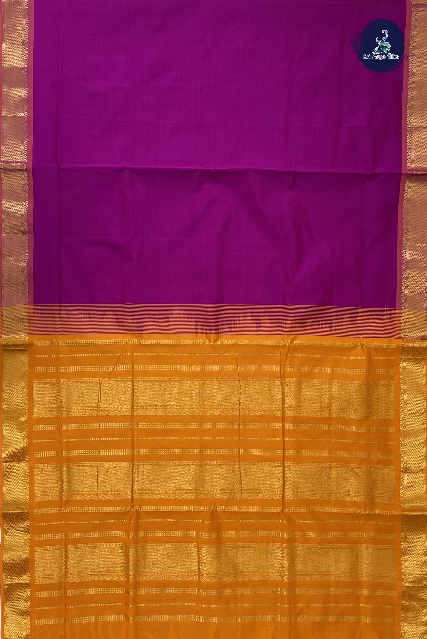 Vadamalli Madisar Semi Silk Cotton Saree With Plain Pattern