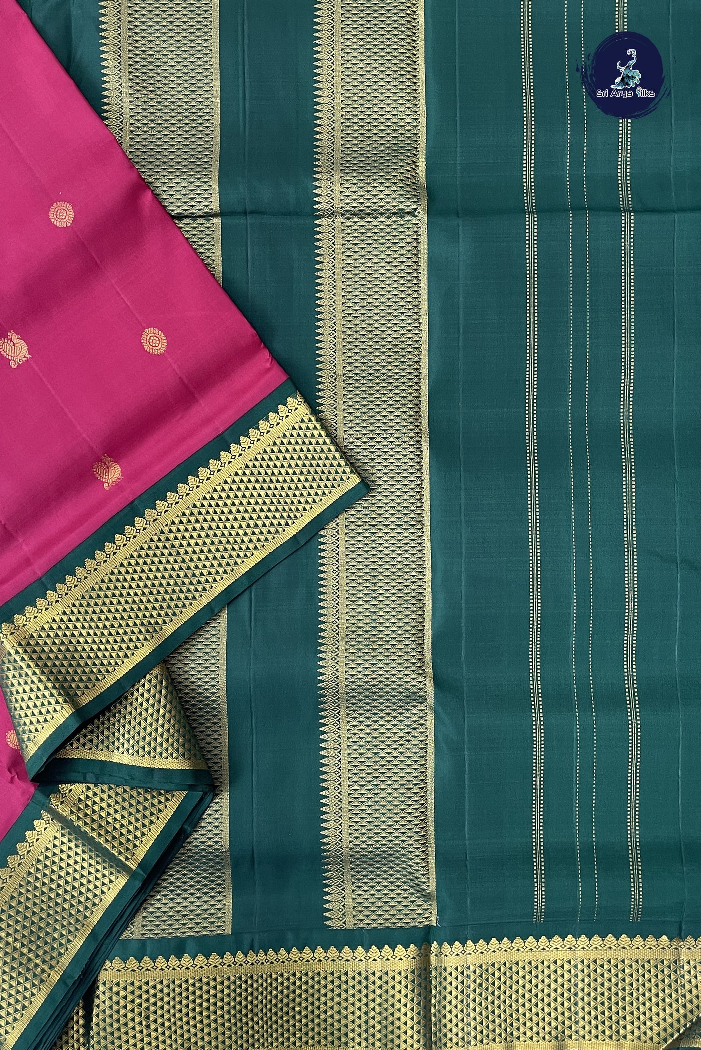 Arakku Madisar 10 Yards Silk Saree With Zari Buttas Pattern