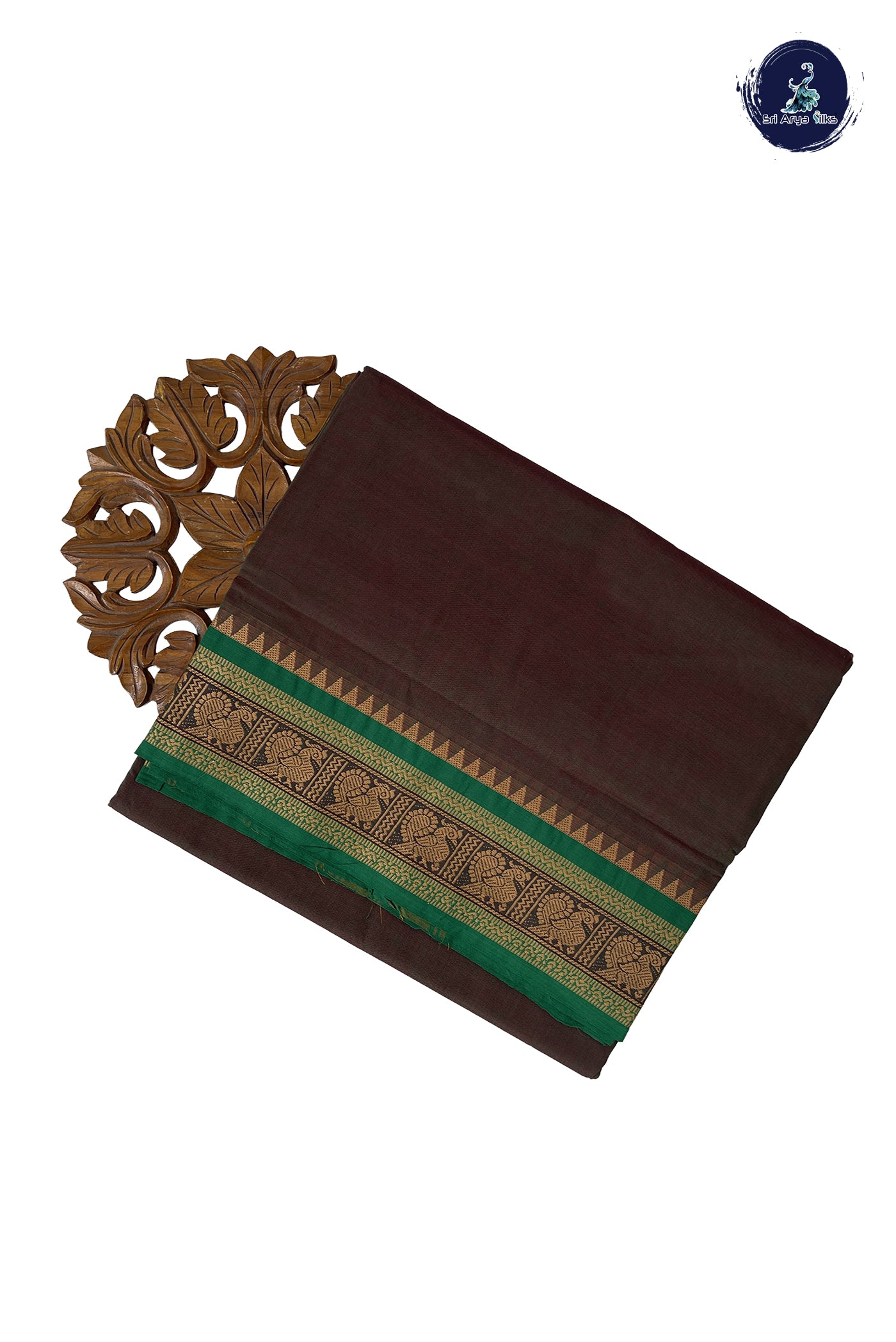 Manthulir 10 Yards Madisar Cotton Saree With Plain Pattern