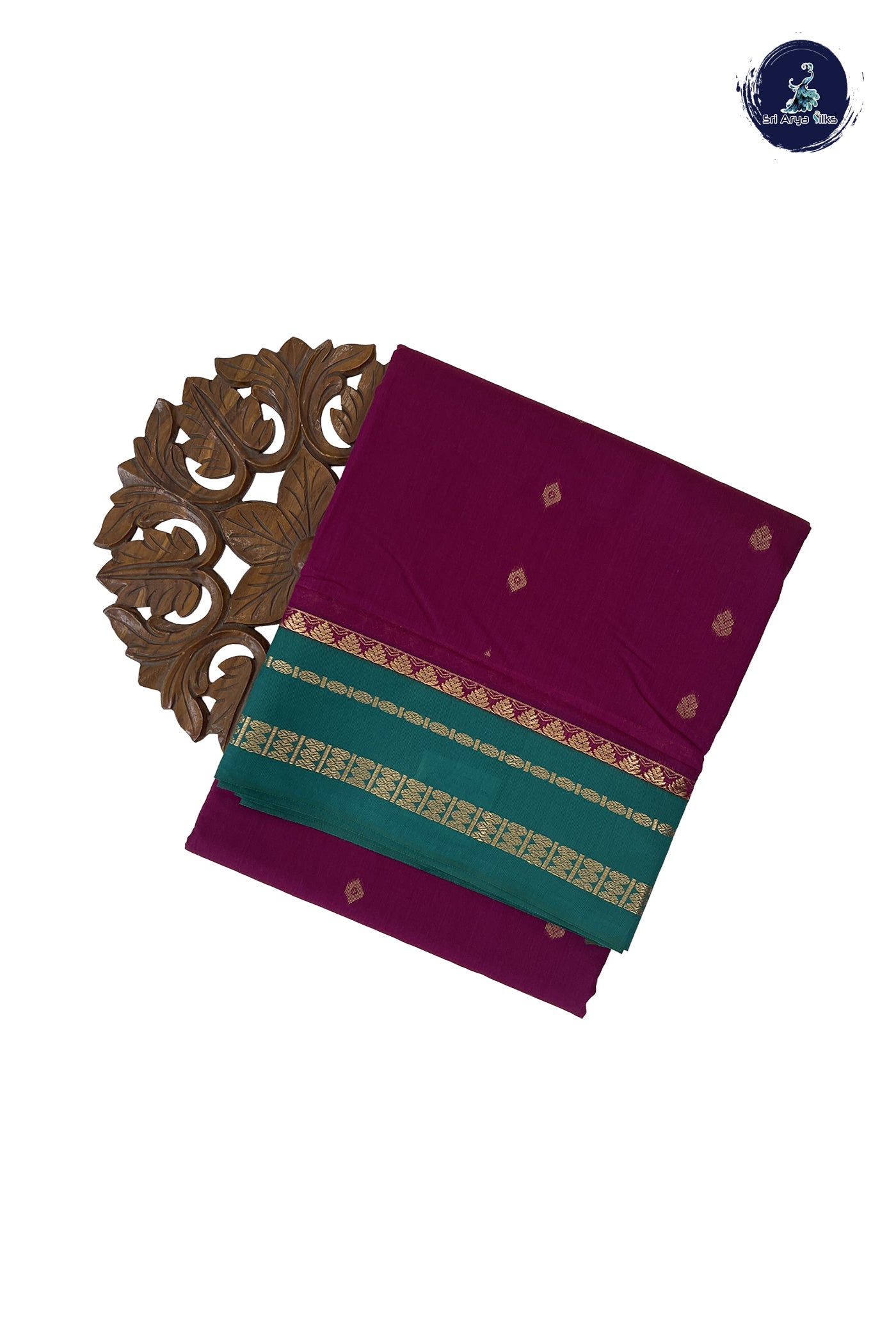 Pinkish Maroon Madisar Semi Silk Cotton Saree With Zari Buttas Pattern