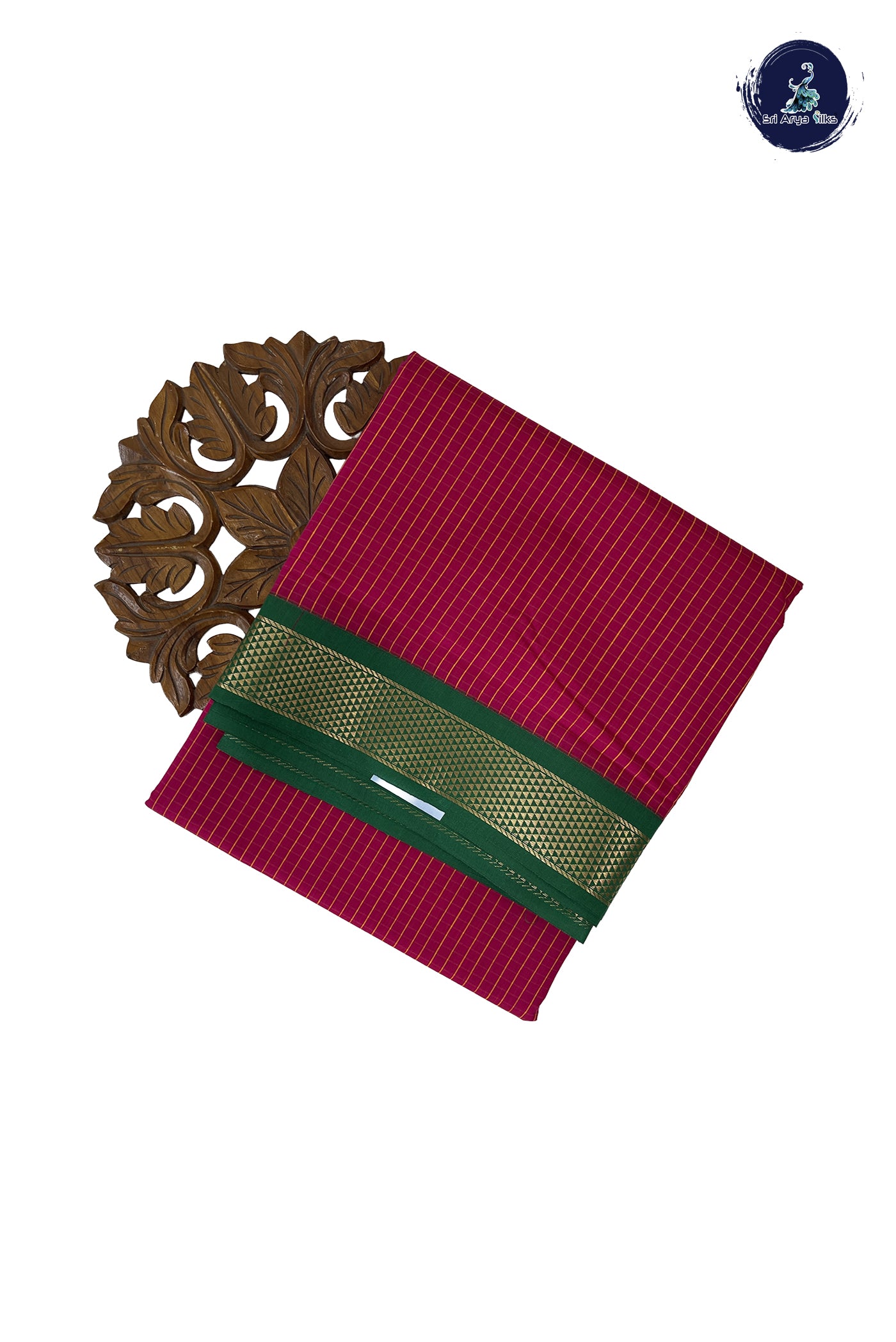 Pink Madisar Semi Silk Cotton Saree With Checked Pattern