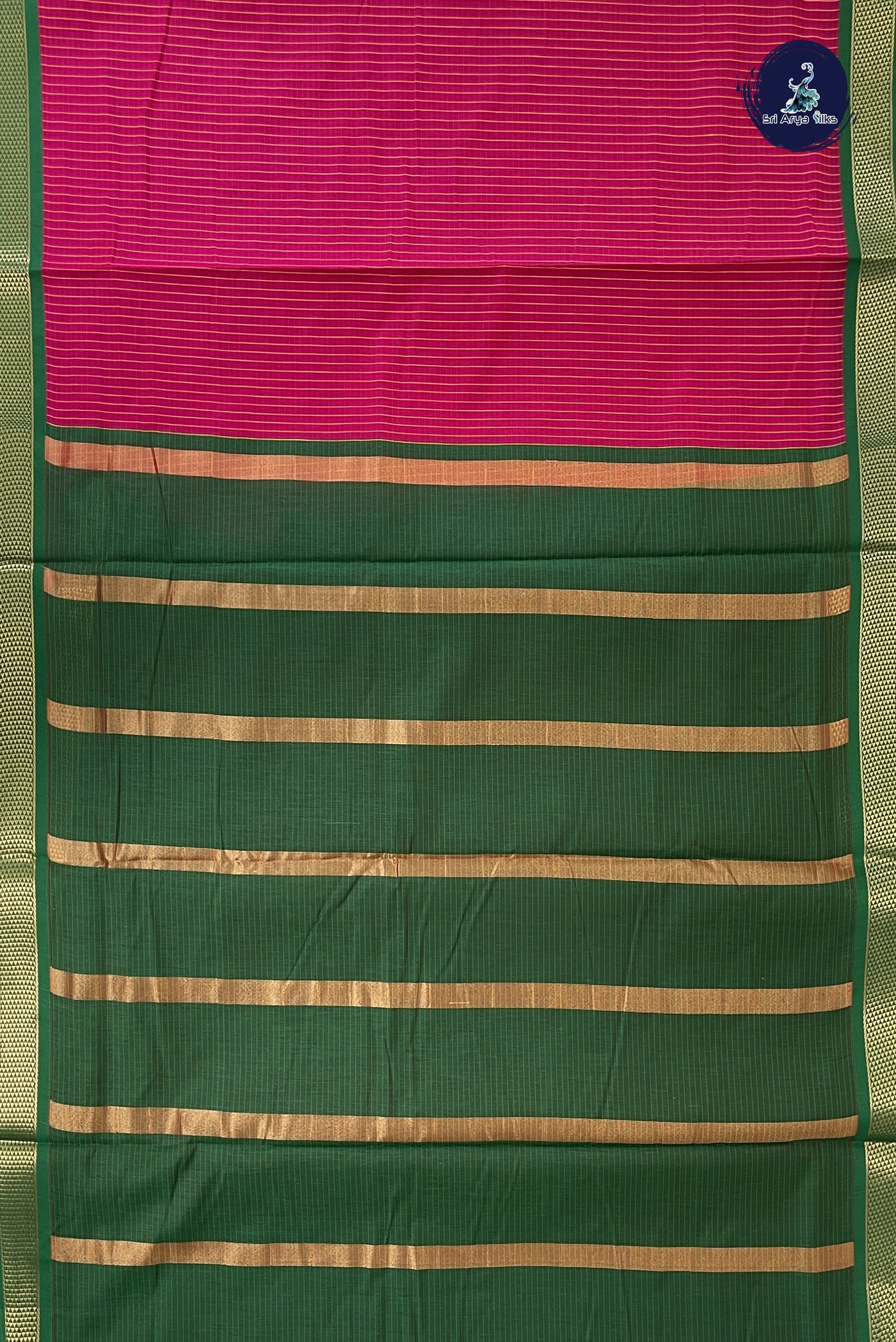 Pink Madisar Semi Silk Cotton Saree With Checked Pattern