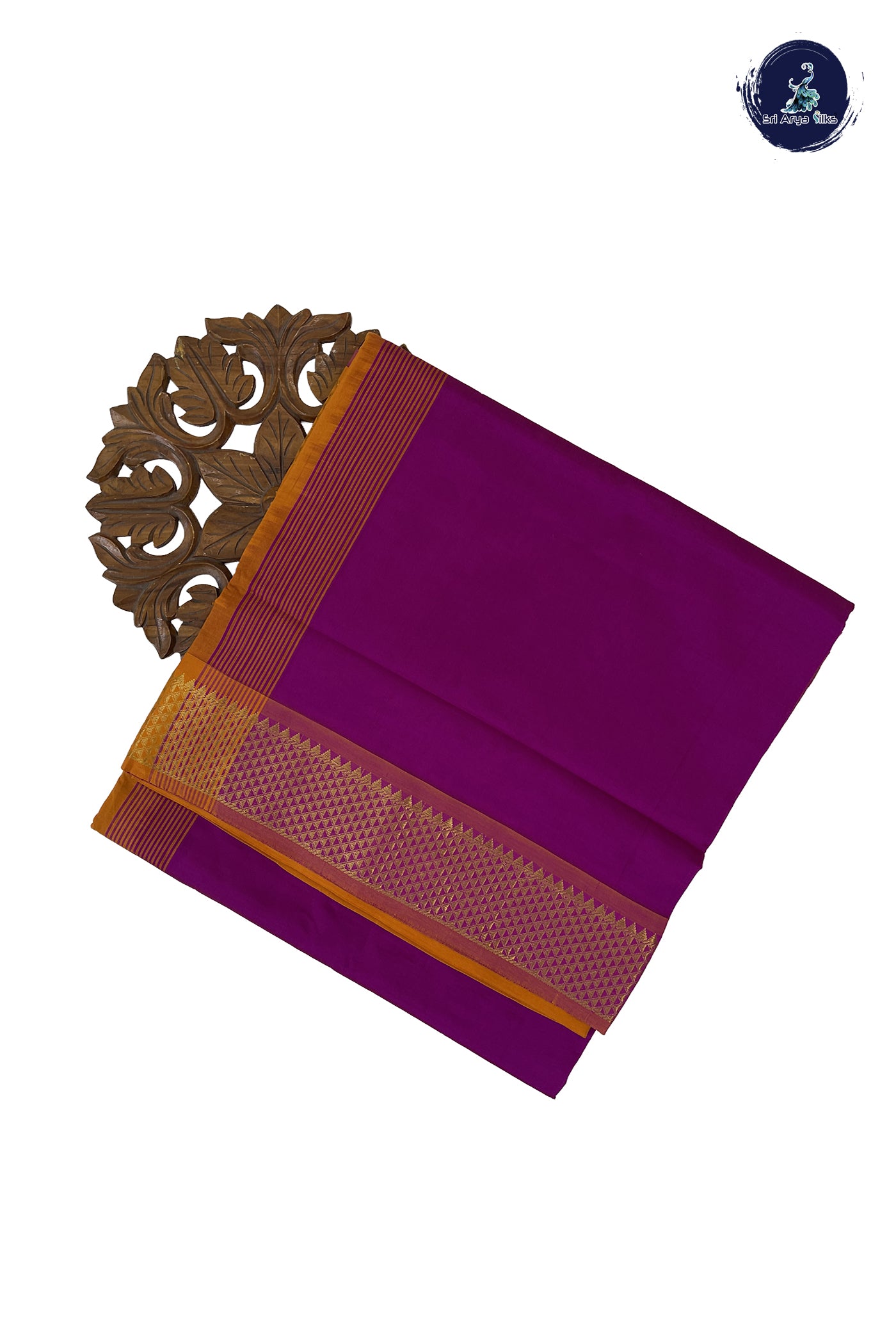 Vadamalli Madisar Semi Silk Cotton Saree With Plain Pattern