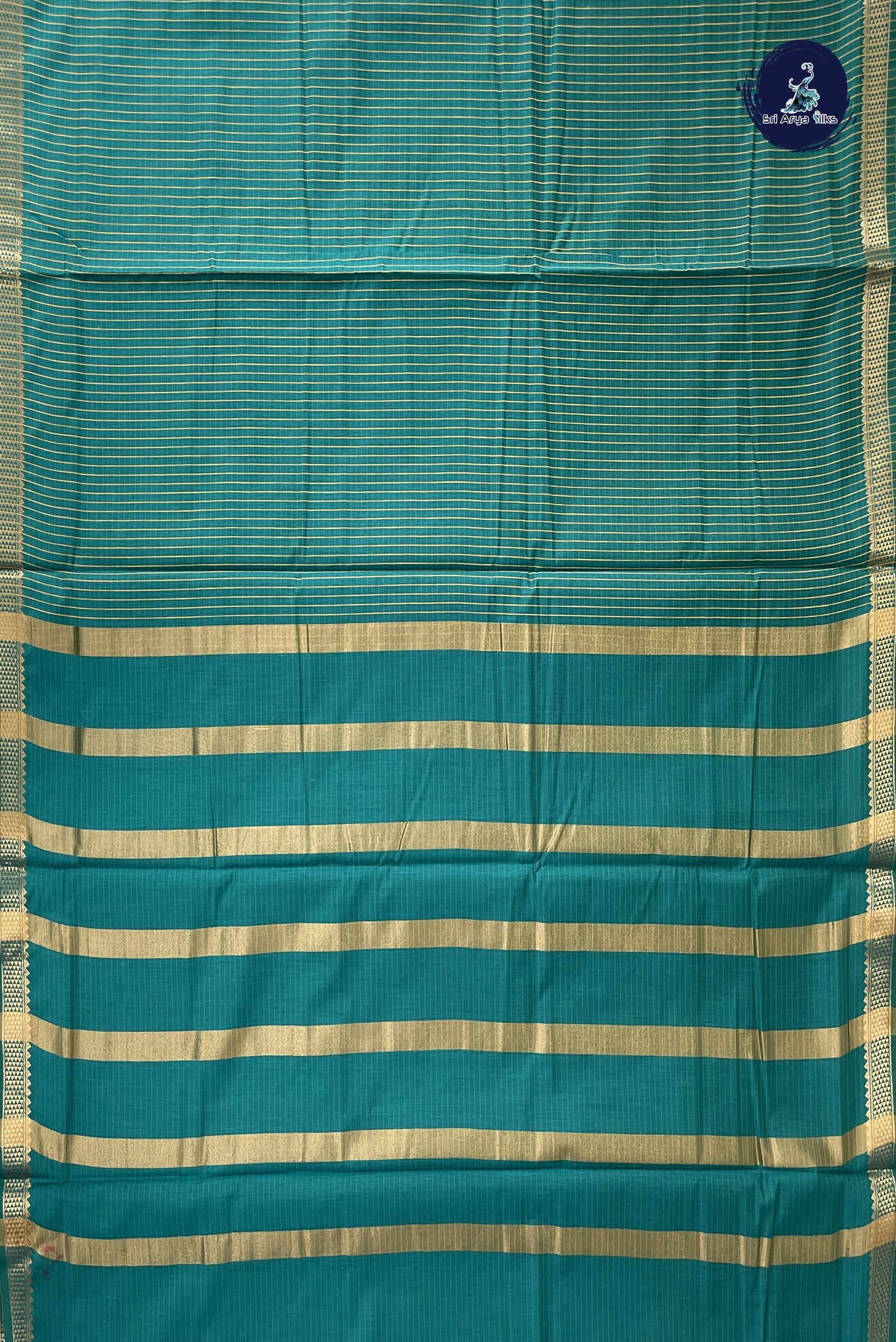 Green Madisar Semi Silk Cotton Saree With Checked Pattern