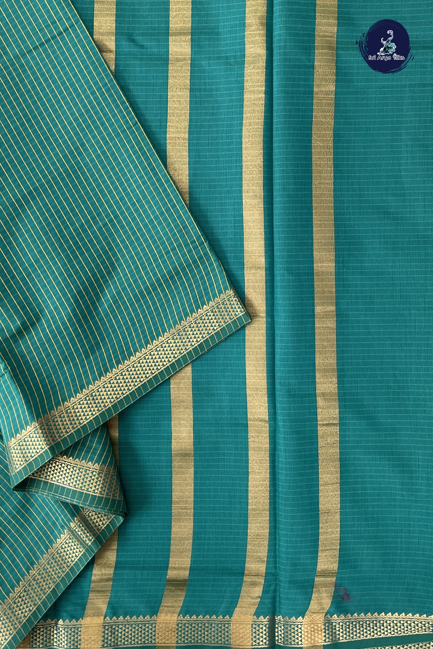 Green Madisar Semi Silk Cotton Saree With Checked Pattern