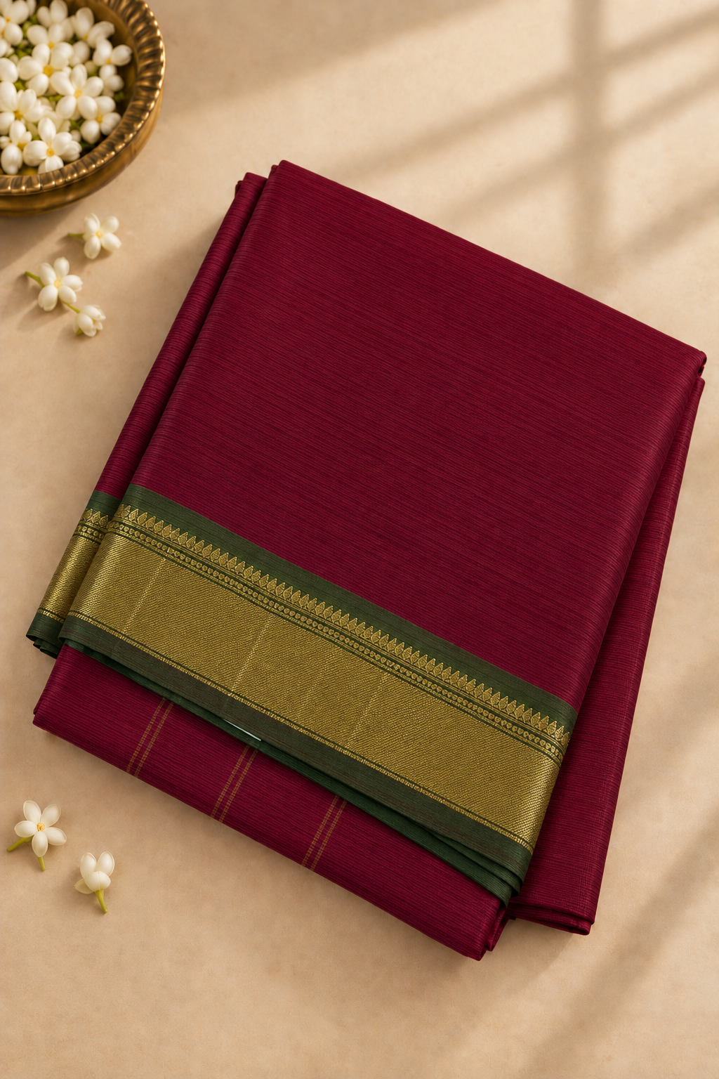 Arakku Madisar 10 Yards Silk Saree With Doria Lines Pattern