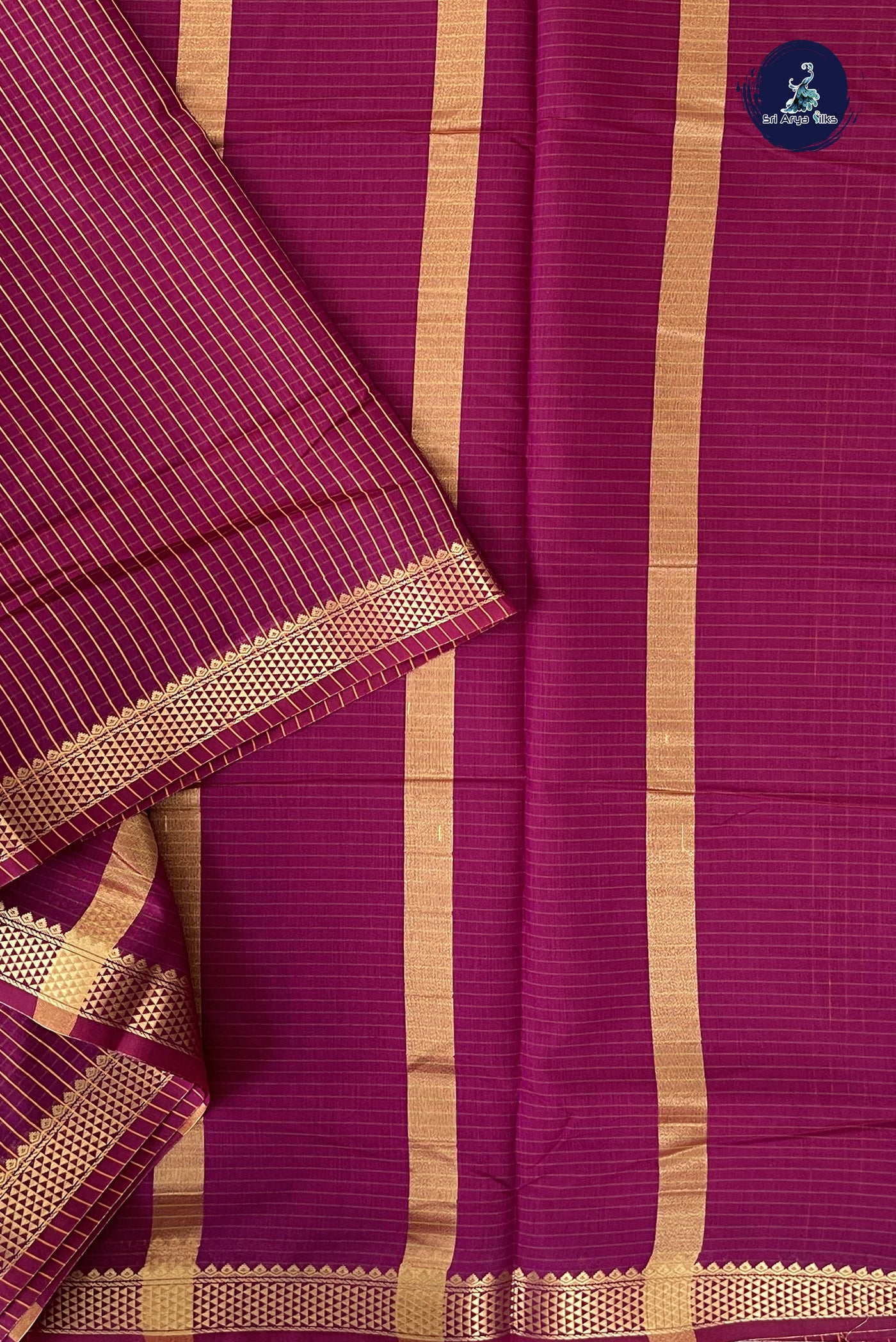 Burgundy Madisar Semi Silk Cotton Saree With Checked Pattern