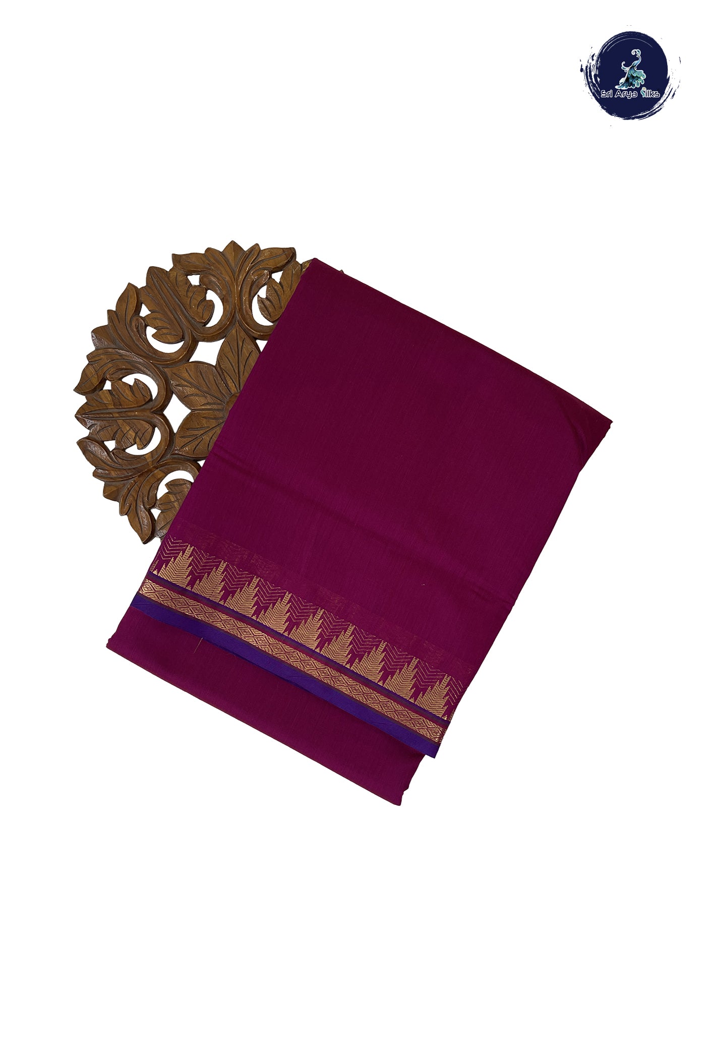 BeetRoot Shade Madisar Semi Silk Cotton Saree With Plain Pattern