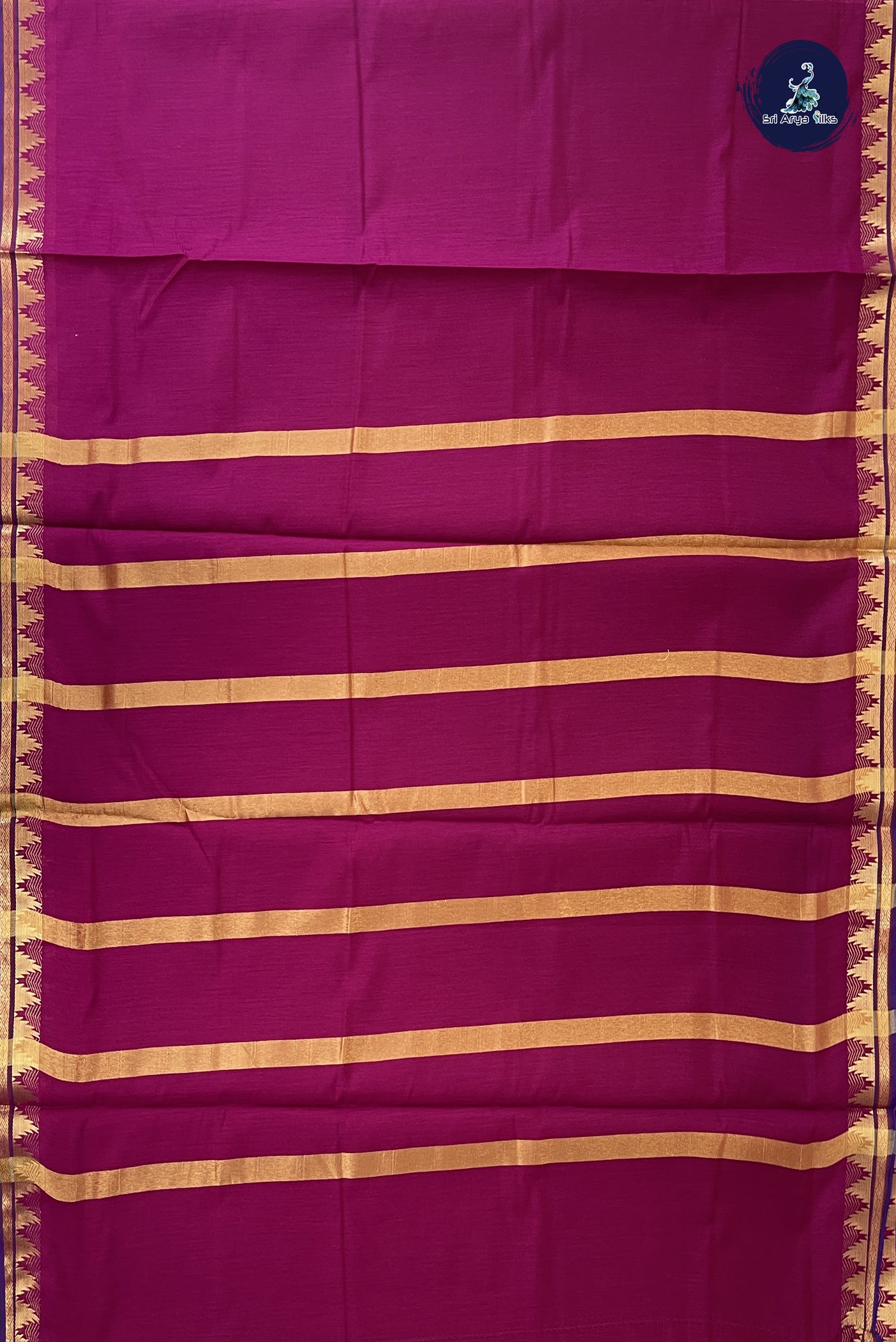 BeetRoot Shade Madisar Semi Silk Cotton Saree With Plain Pattern