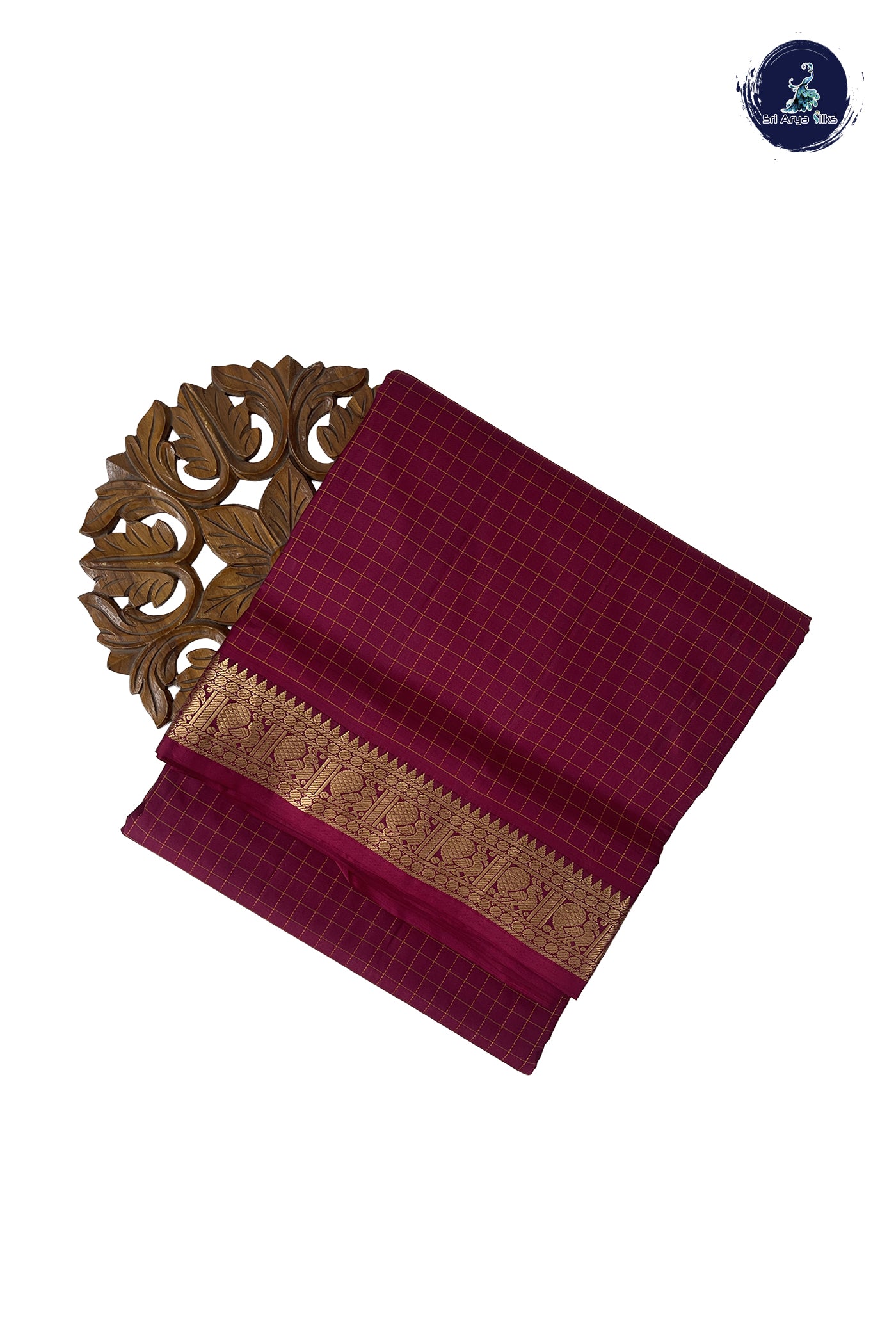 Arakku Madisar 10 Yards Silk Saree With Checked Pattern