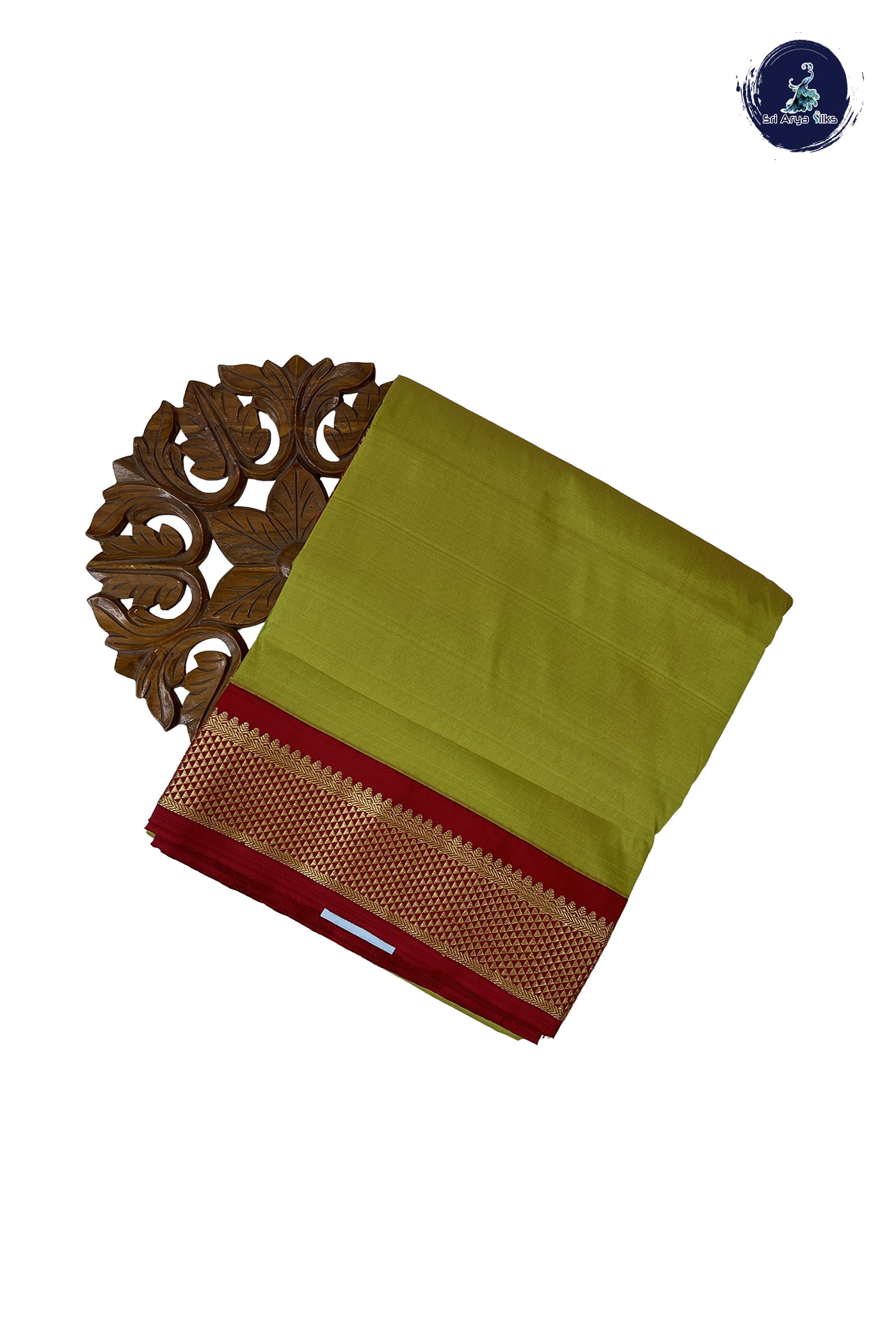 Green 10 Yards Semi Silk With Plain Pattern