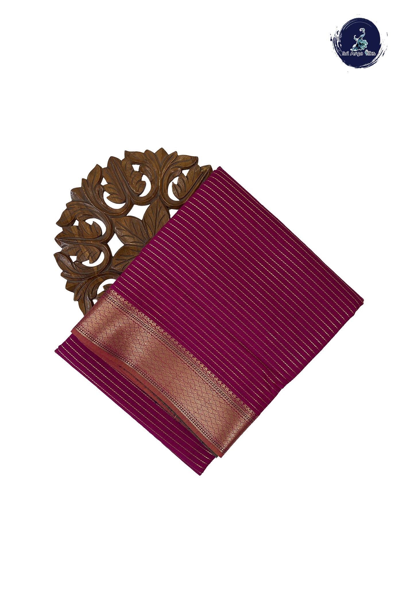 Magenta Pink Madisar Semi Silk Cotton Saree With Vaira Oosi Pattern