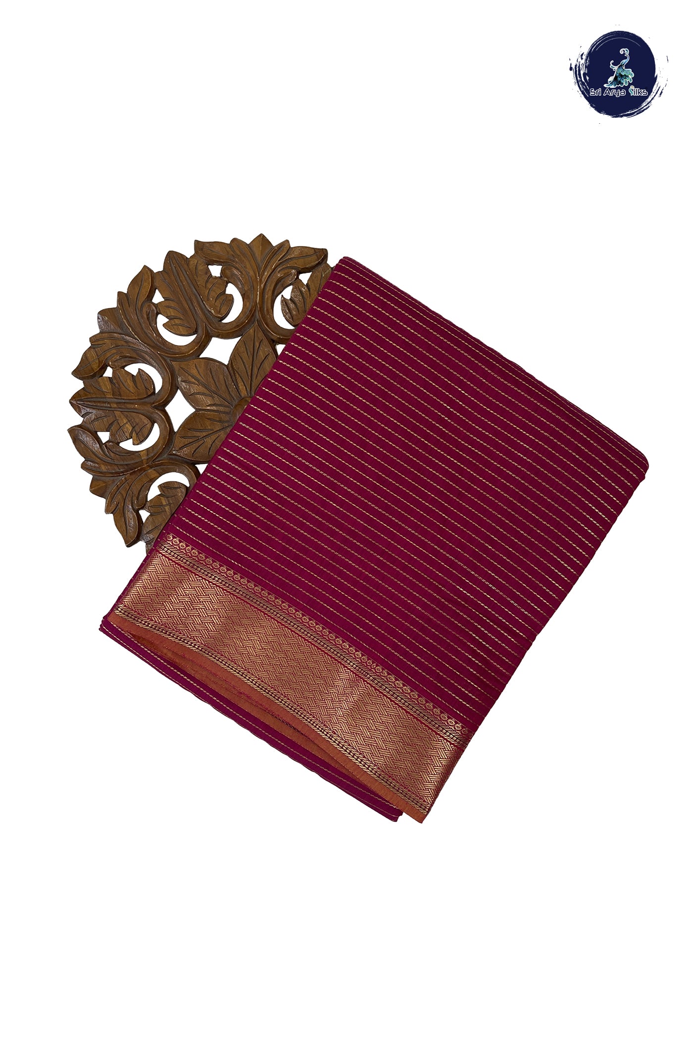 Dark Pink Madisar Semi Silk Cotton Saree With Vaira Oosi Pattern