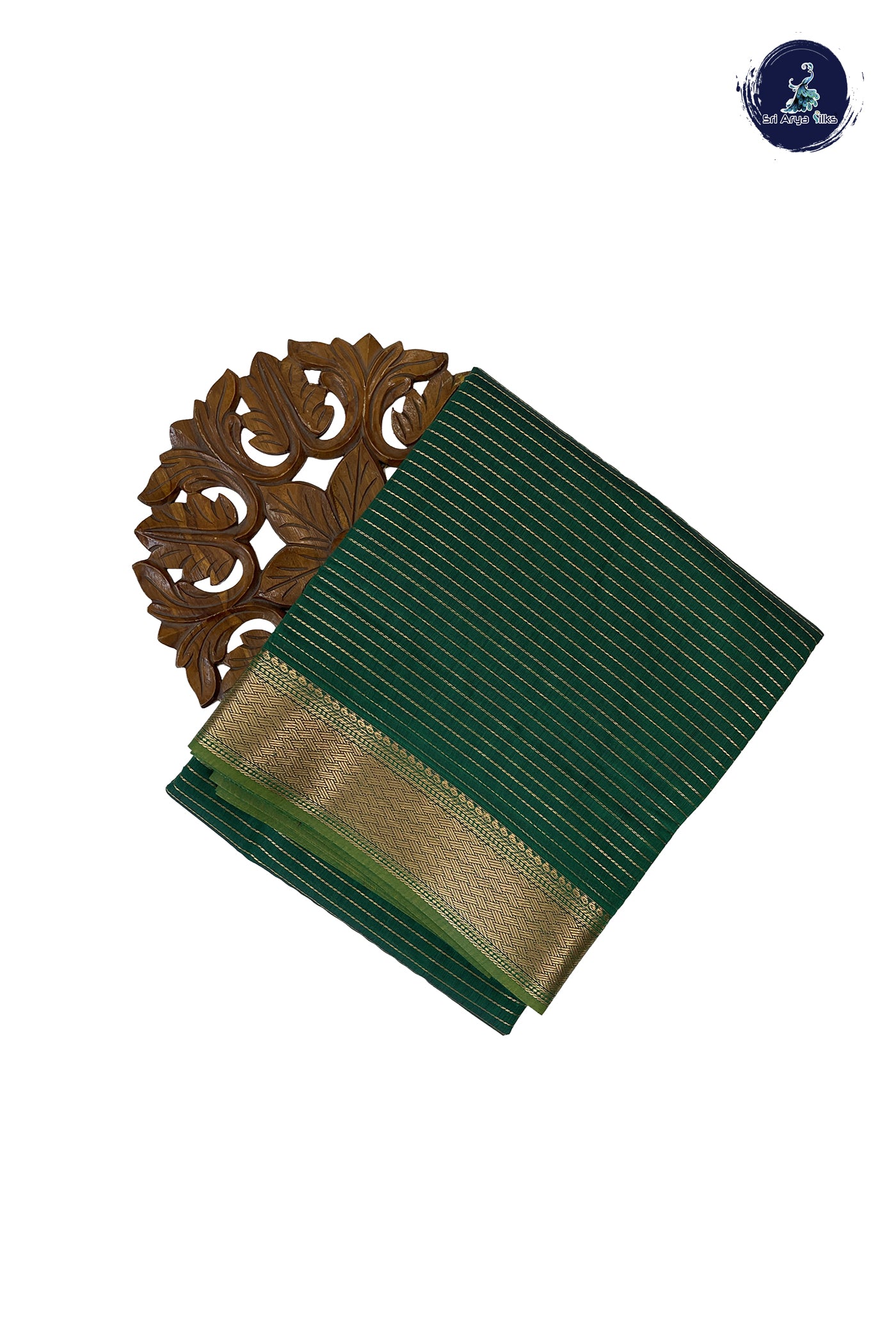 Green Madisar Semi Silk Cotton Saree With Vaira Oosi Pattern